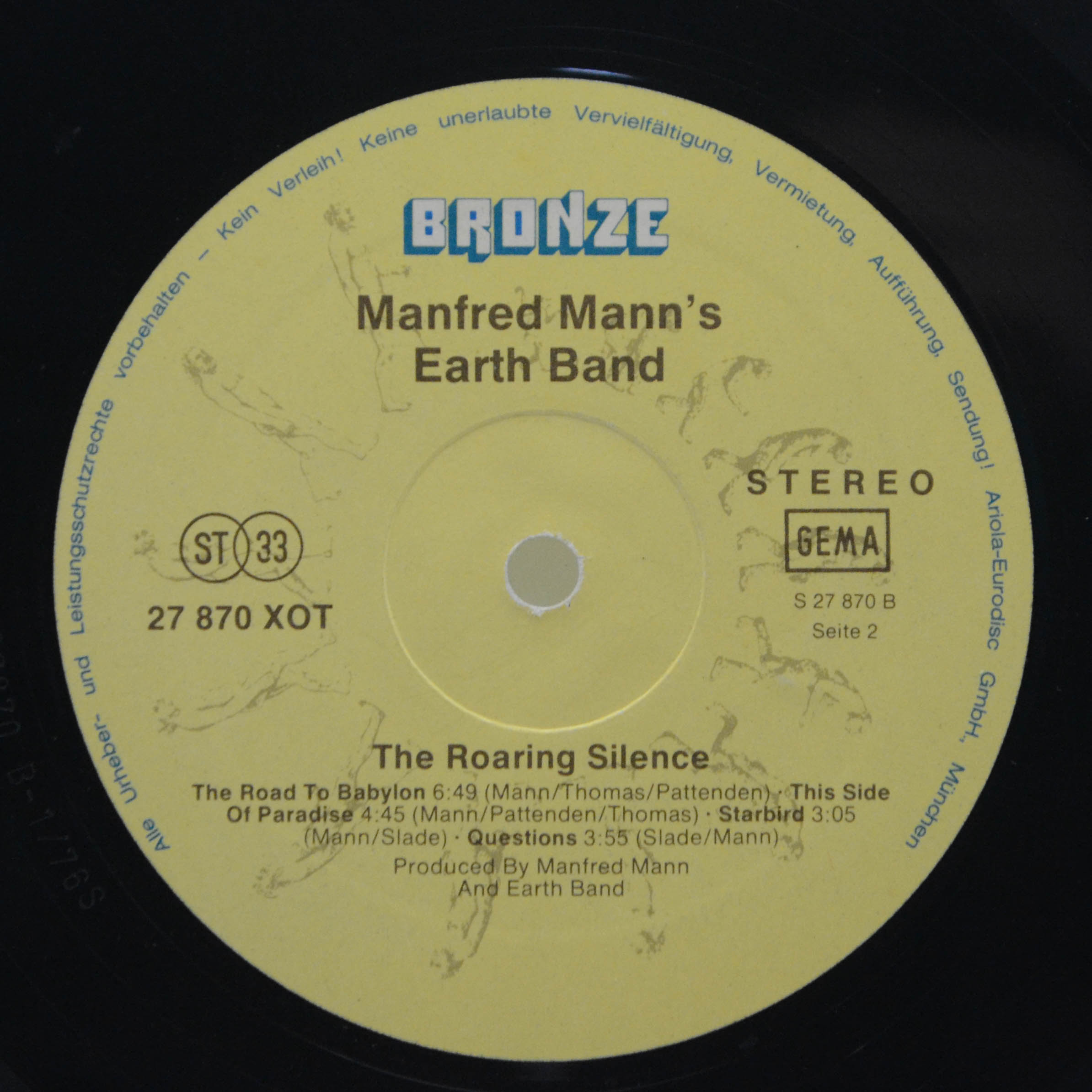 Виниловая пластинка Manfred Mann's Earth Band — The Roaring Silence, 1977