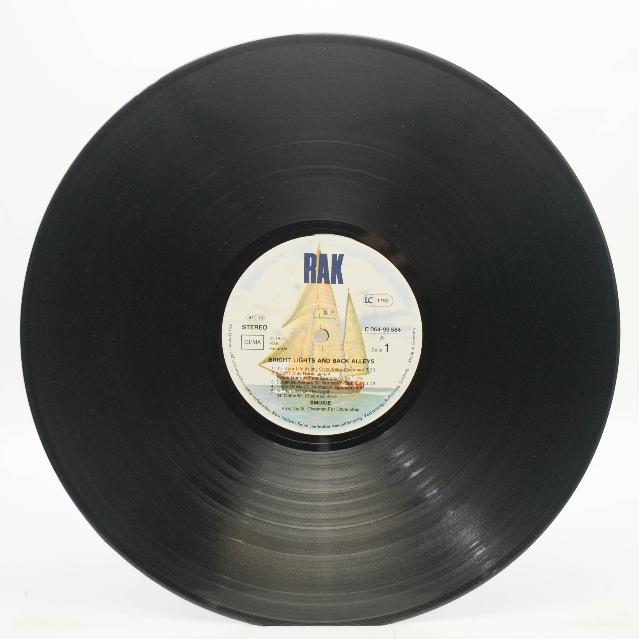 Виниловая пластинка Smokie — Bright Lights & Back Alleys, 1977