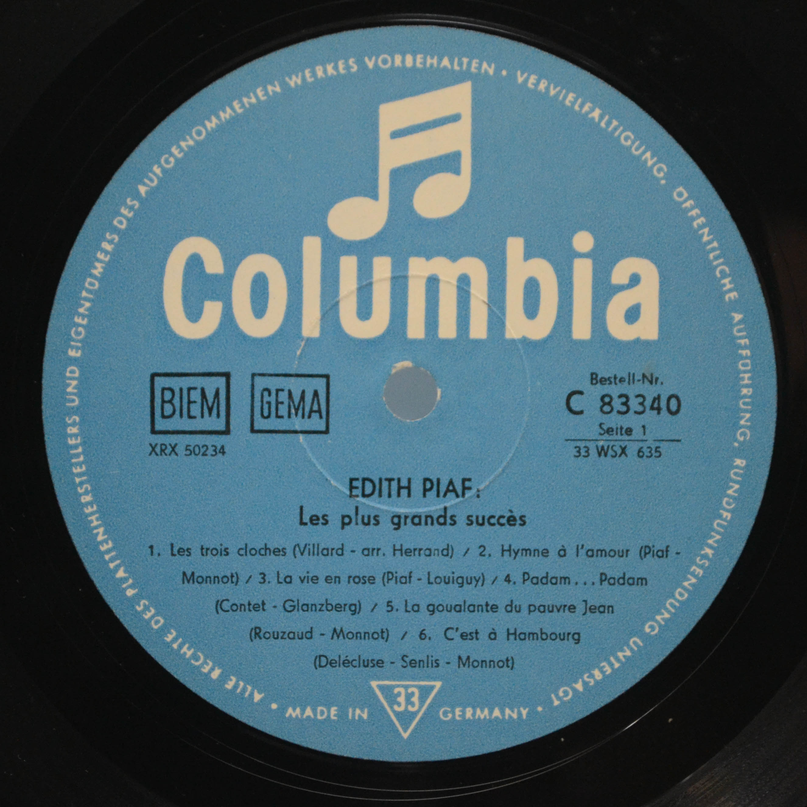 Edith Piaf — Les Plus Grands Succès, 1963