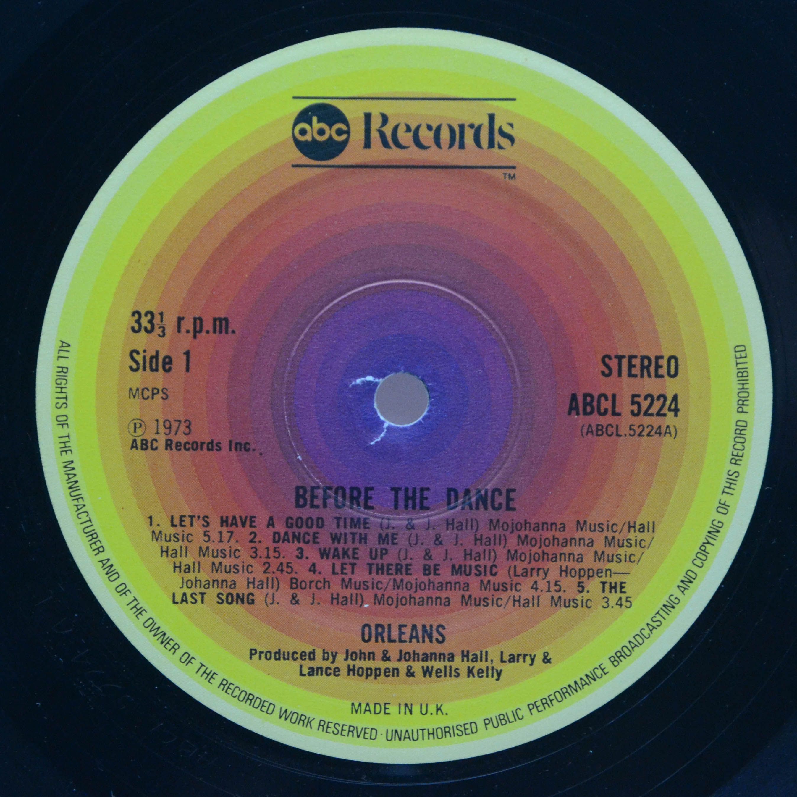 Виниловая пластинка Orleans — Before The Dance (UK), 1977
