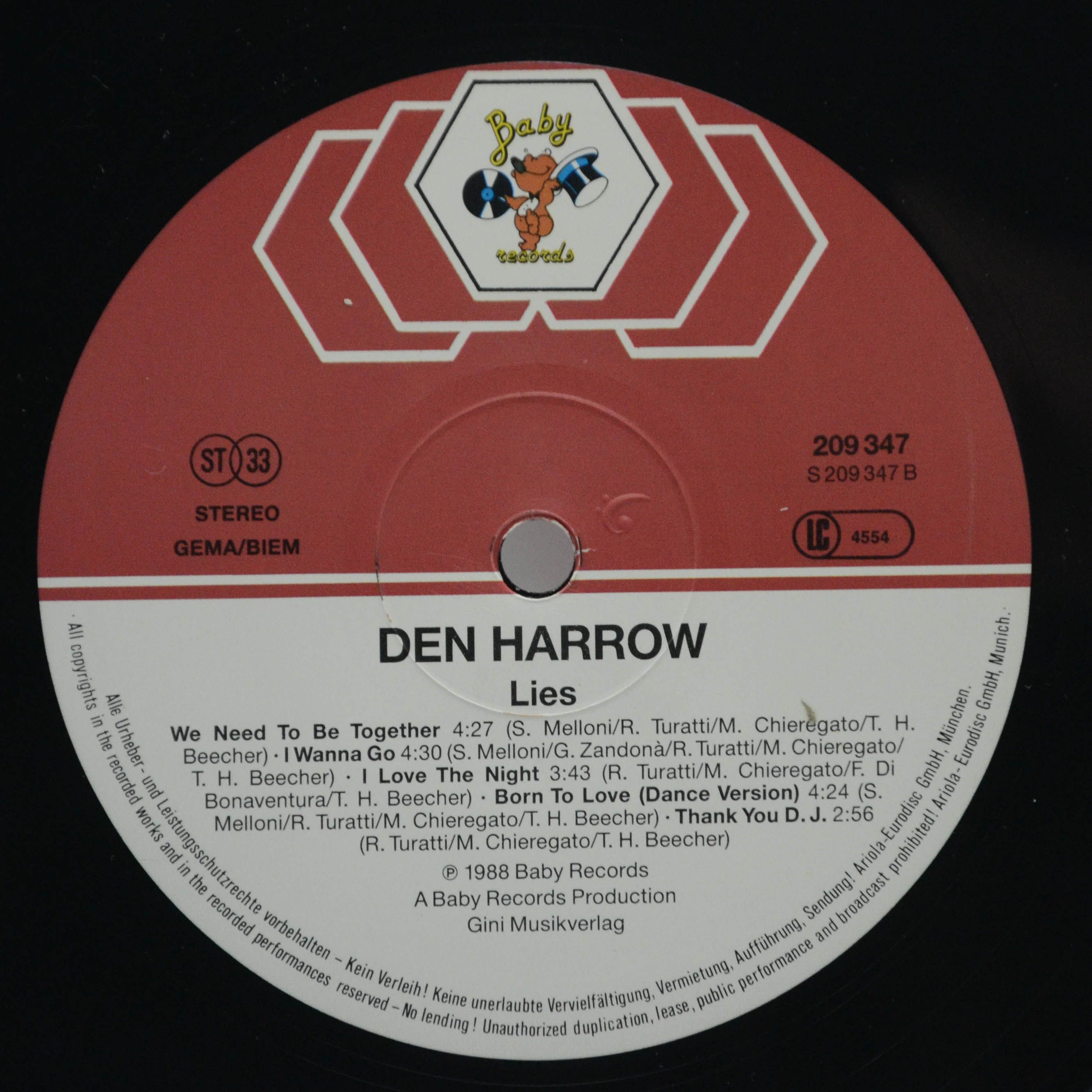 Den Harrow — Lies, 1988