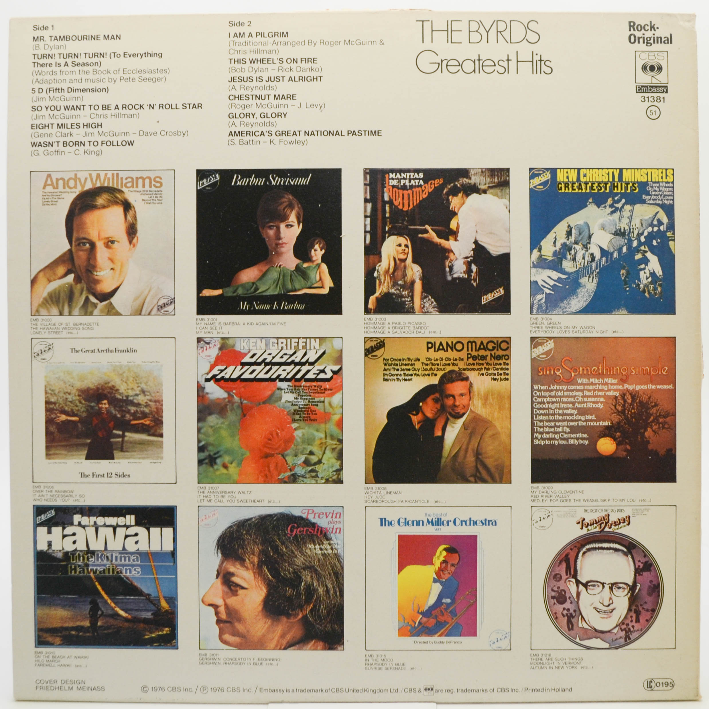 Виниловая пластинка Byrds — Greatest Hits, 1976