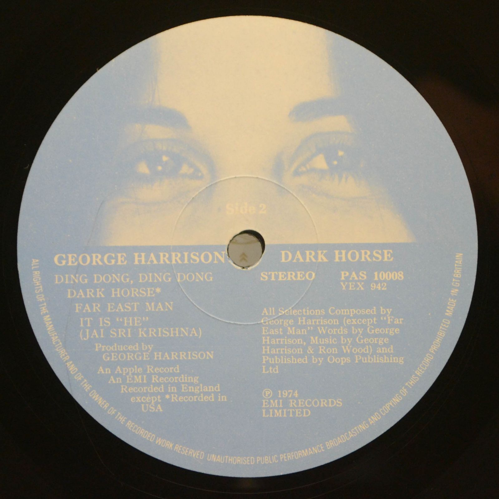 George Harrison — Dark Horse (1-st, UK), 1974