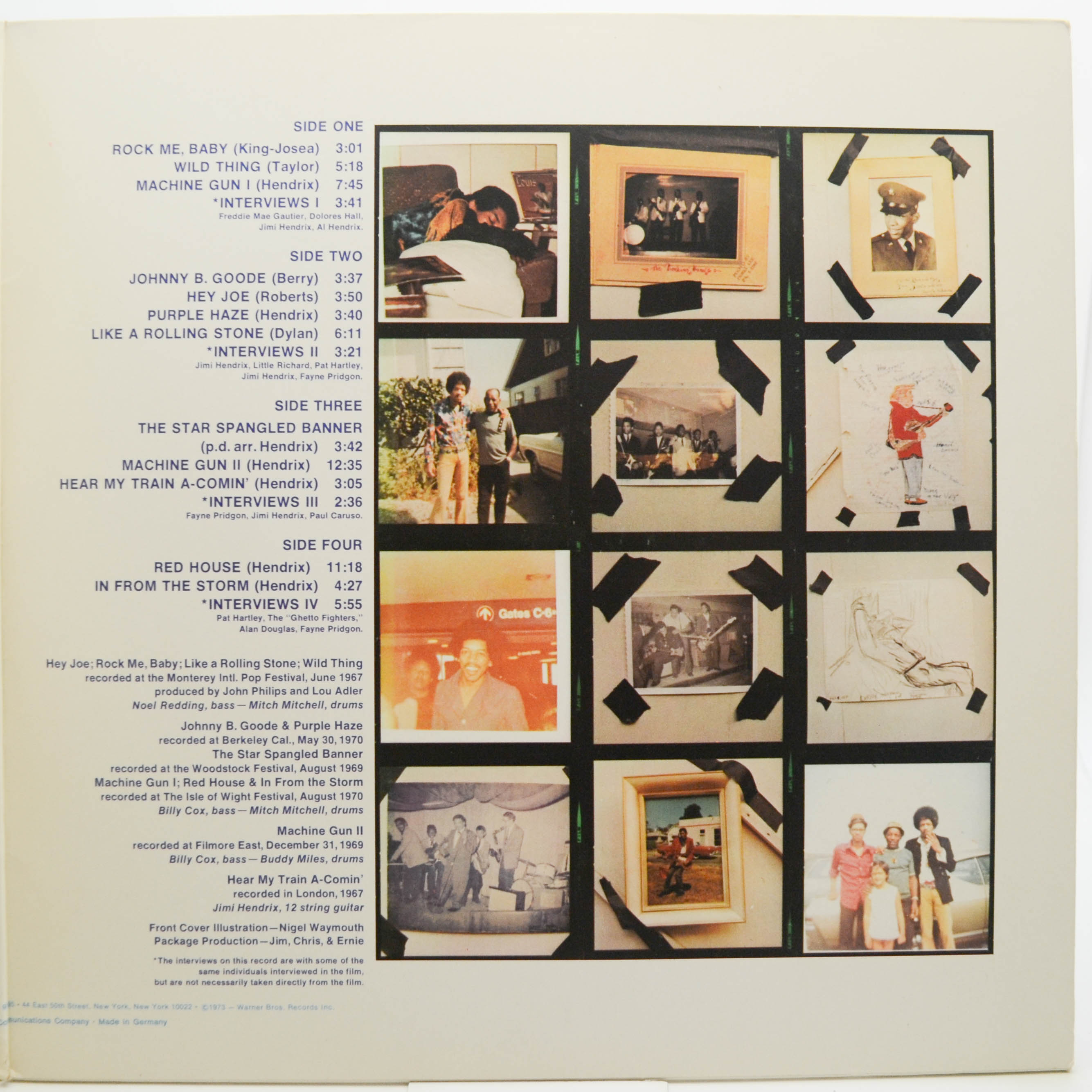 Jimi Hendrix — Sound Track Recordings From The Film "Jimi Hendrix" (2LP), 1973