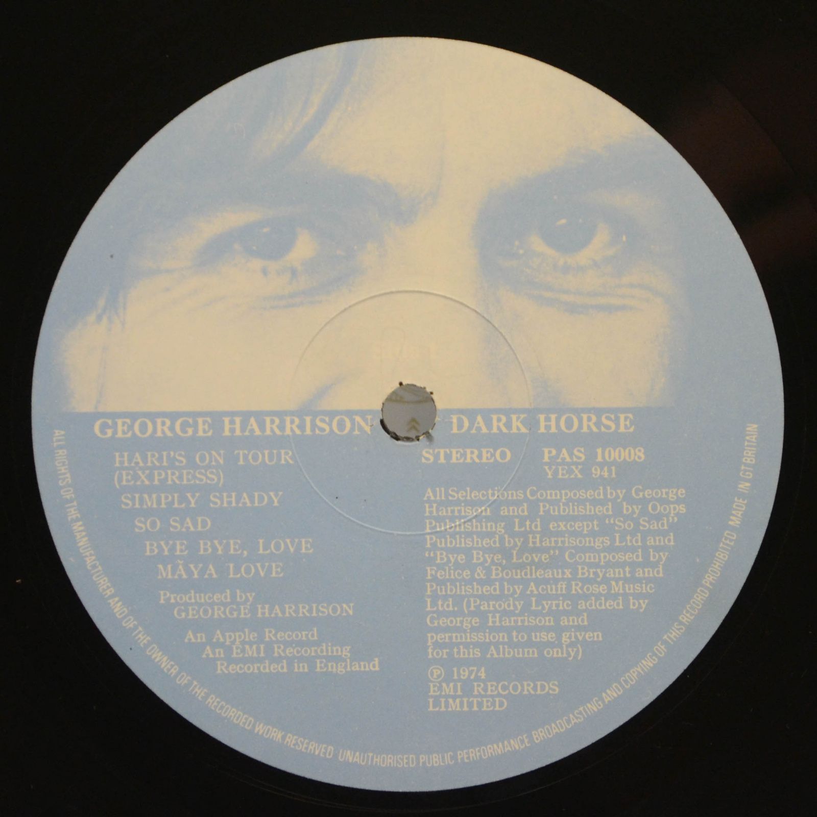 George Harrison — Dark Horse (1-st, UK), 1974