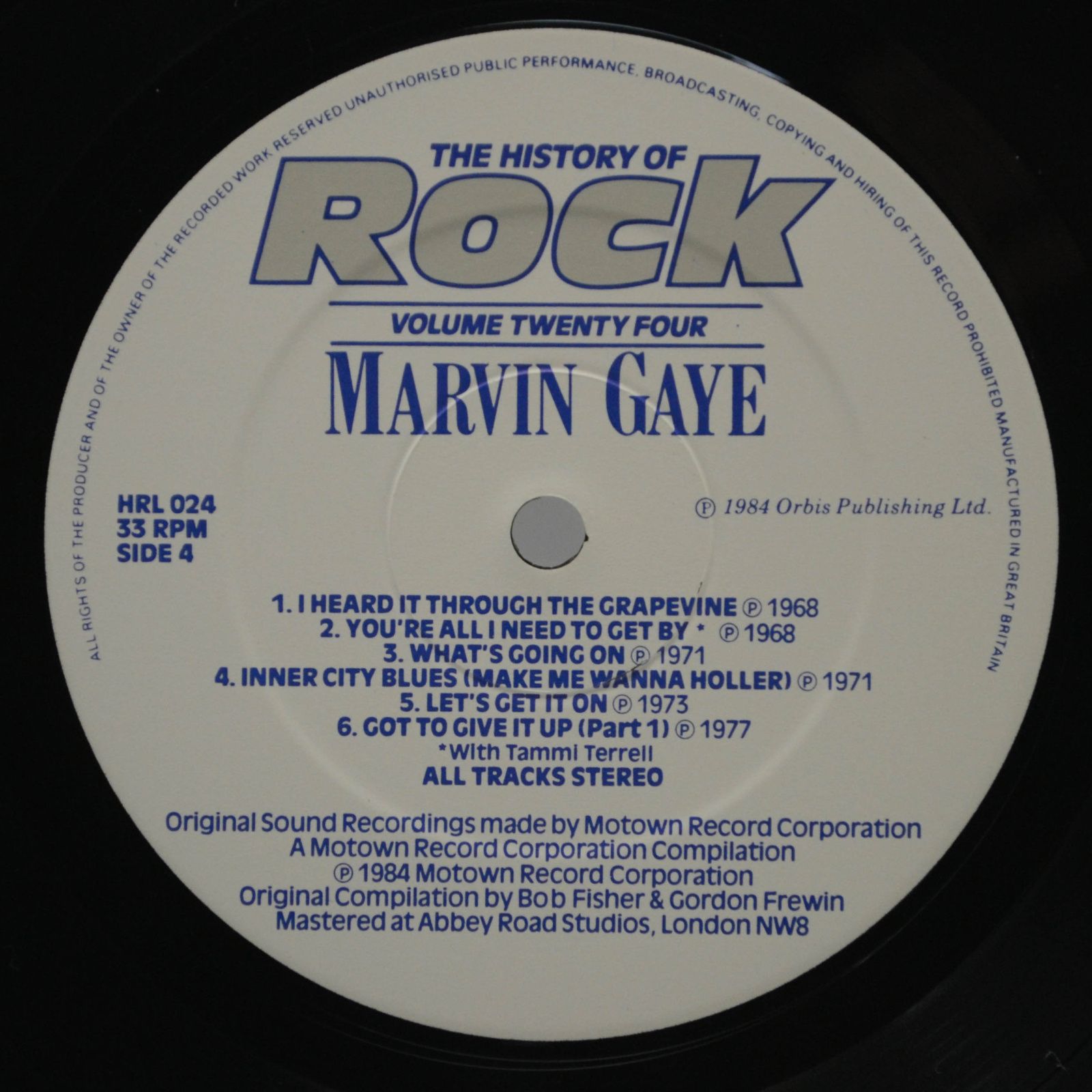 The Temptations / Jackson 5 / The Commodores / Marvin Gaye — The History Of Rock (Volume Twenty Four) (2LP, UK), 1984