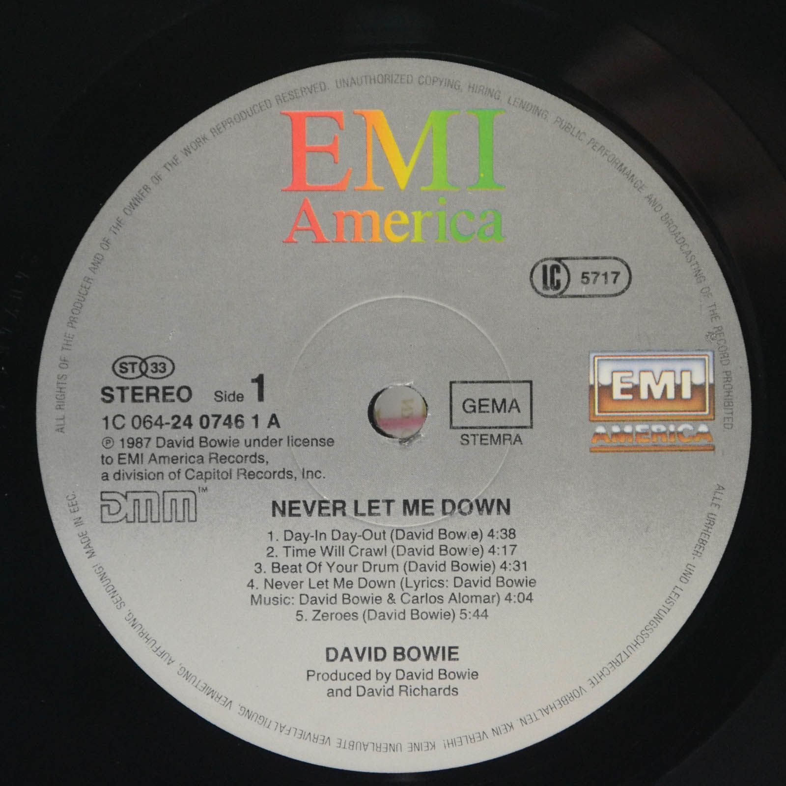 David Bowie — Never Let Me Down, 1987