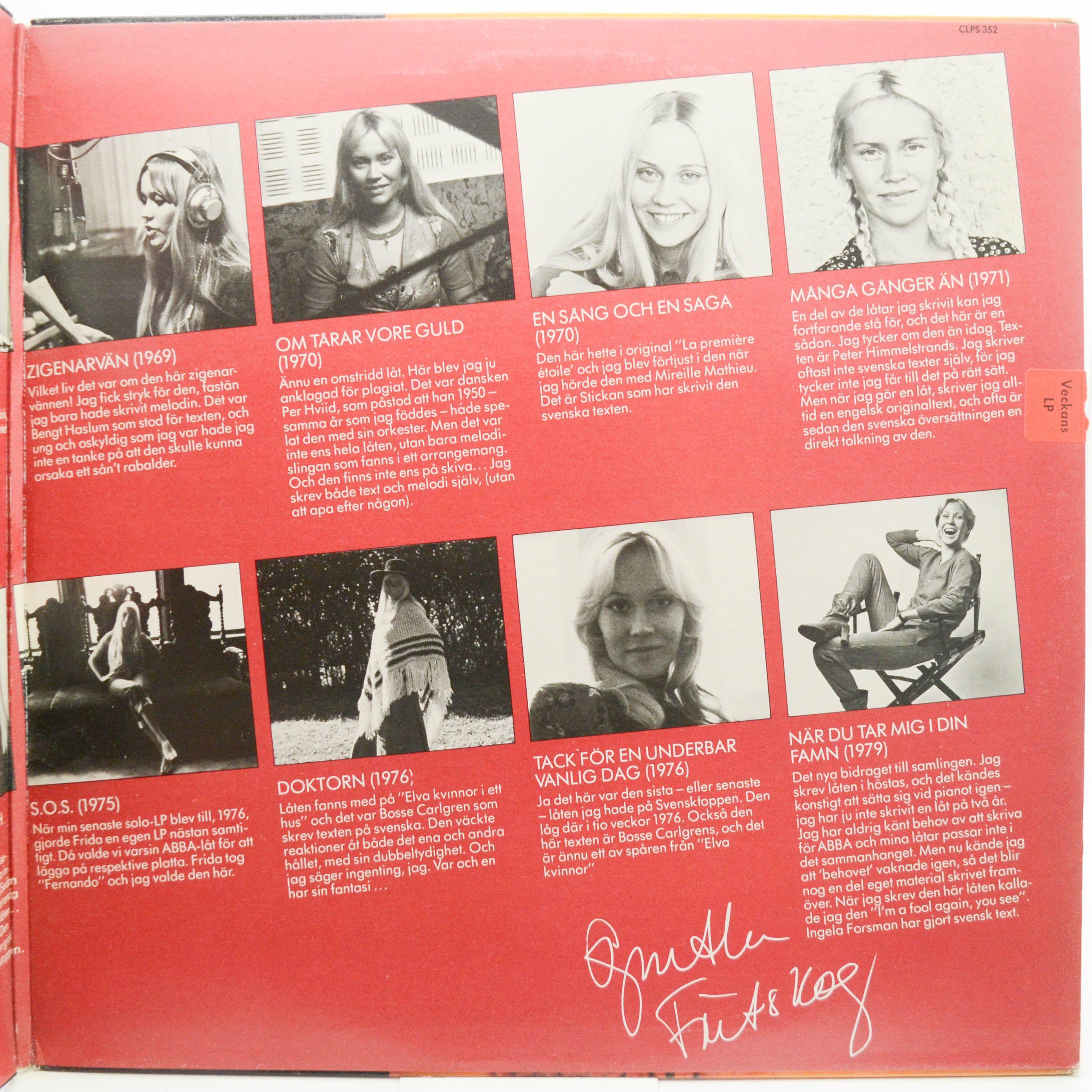 Виниловая пластинка Agnetha Fältskog — Tio År Med Agnetha (1-st, Sweden), 1979