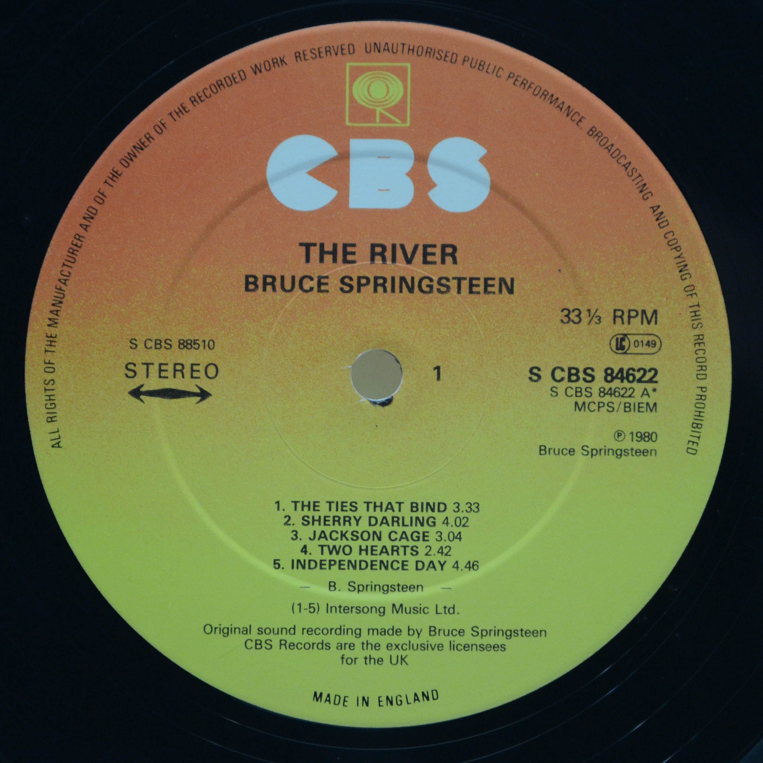 Bruce Springsteen — The River (2LP, UK), 1980