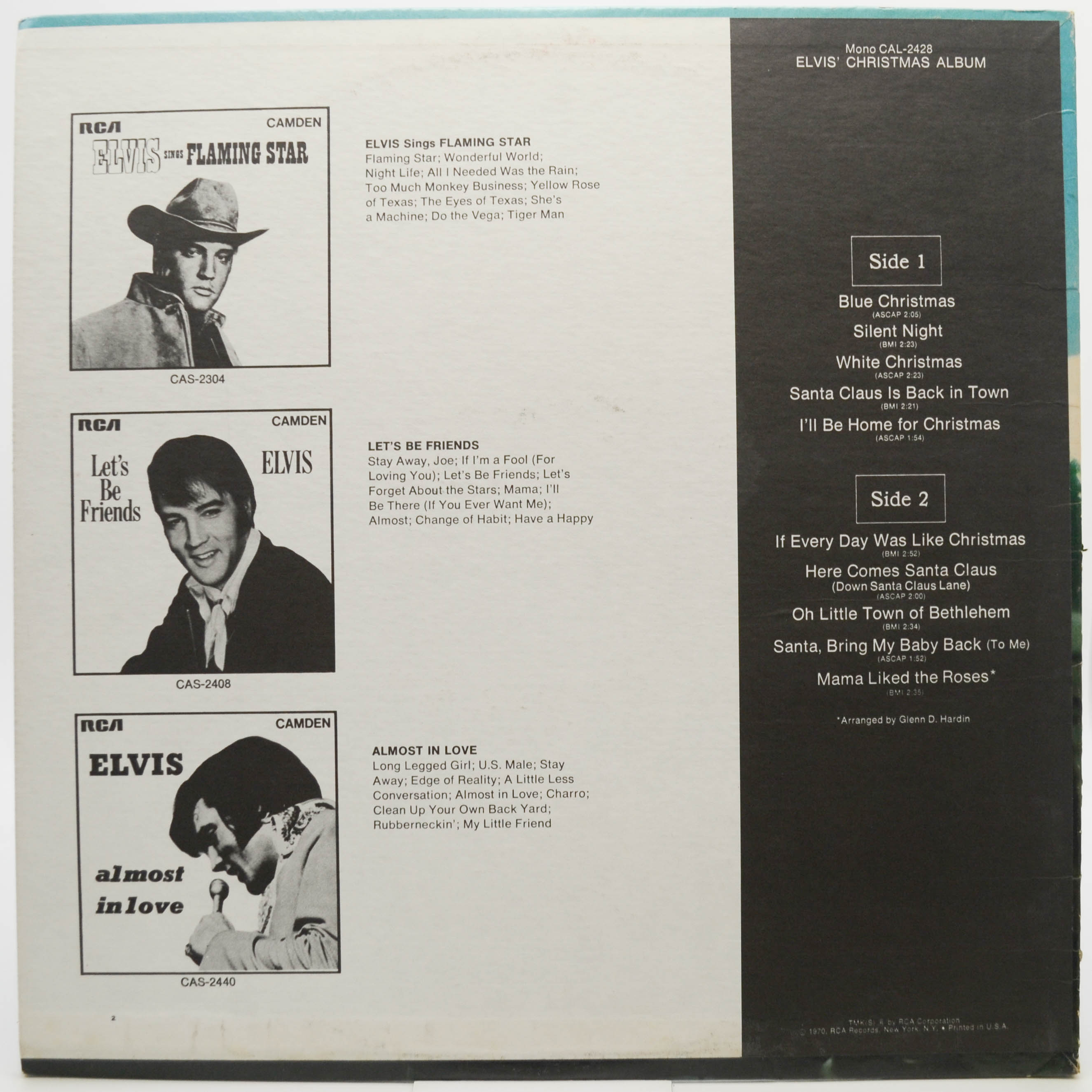 Elvis Presley — Elvis' Christmas Album (USA), 1970
