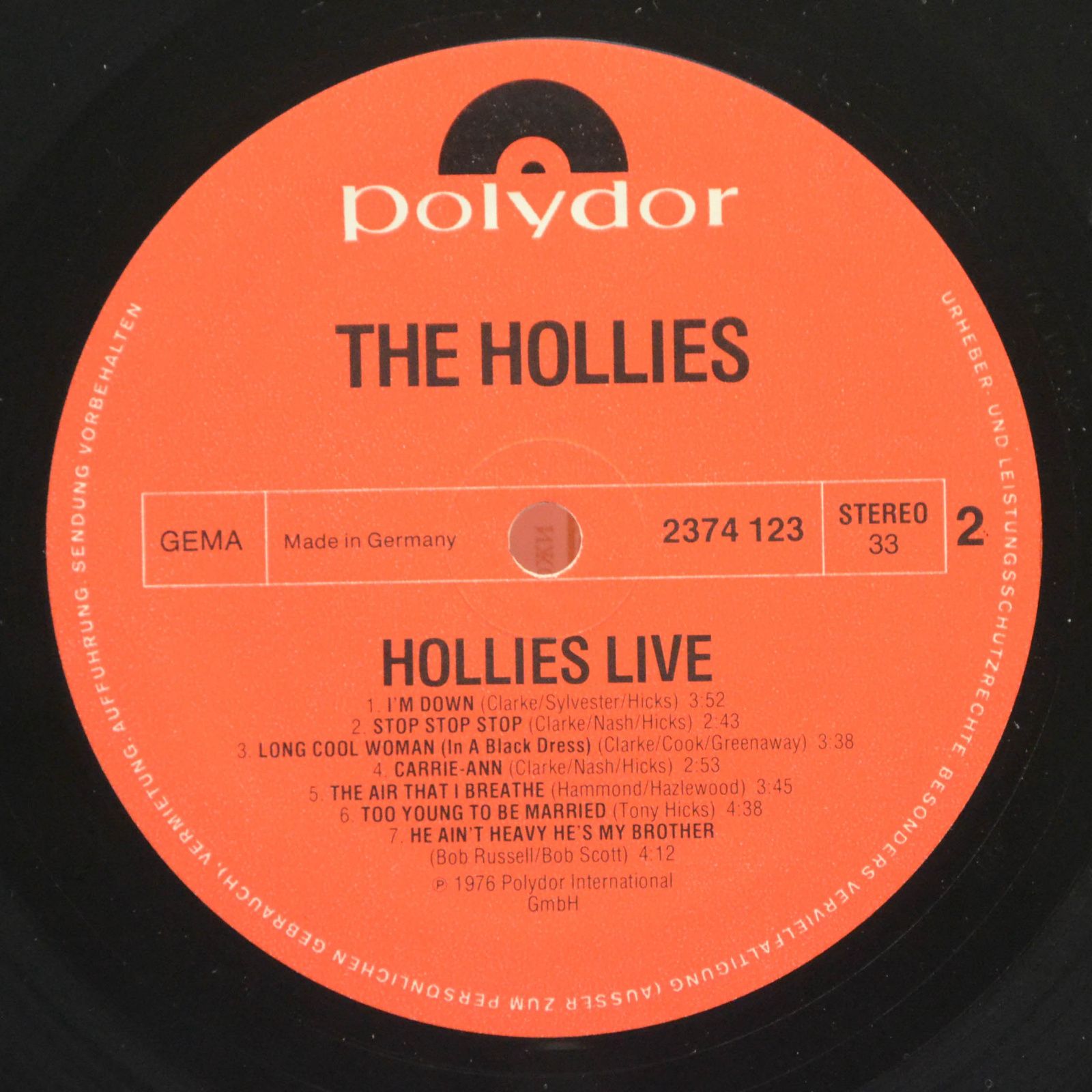 Hollies — Hollies Live, 1976
