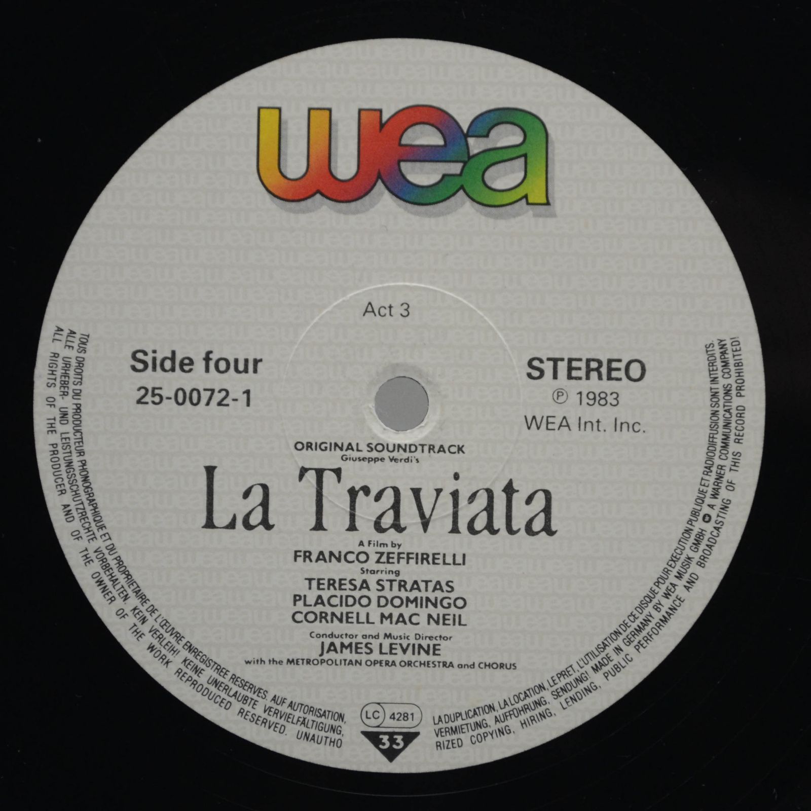 Giuseppe Verdi - James Levine, The Metropolitan Opera Orchestra And Metropolitan Opera Chorus — La Traviata (2LP), 1983