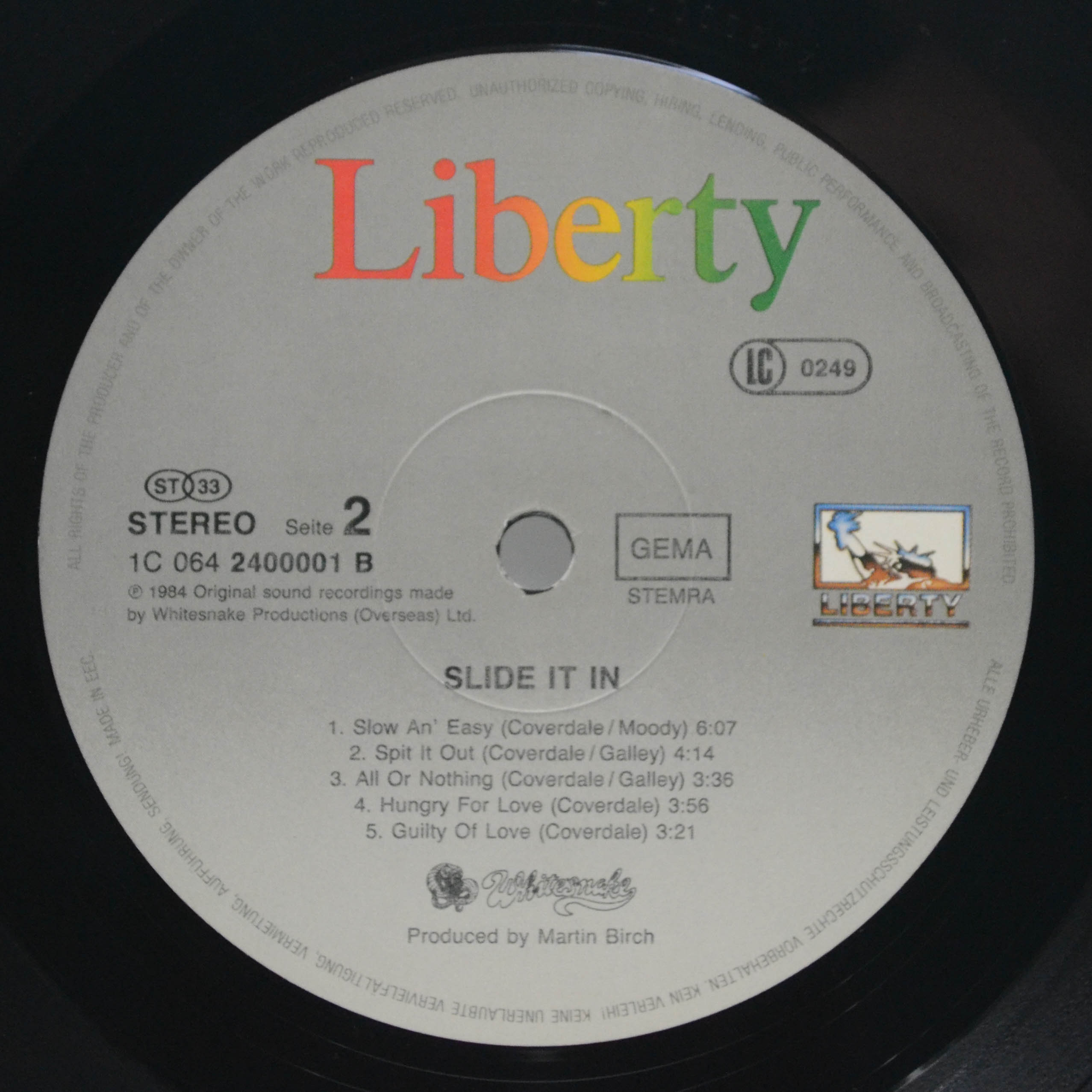 Whitesnake — Slide It In, 1984