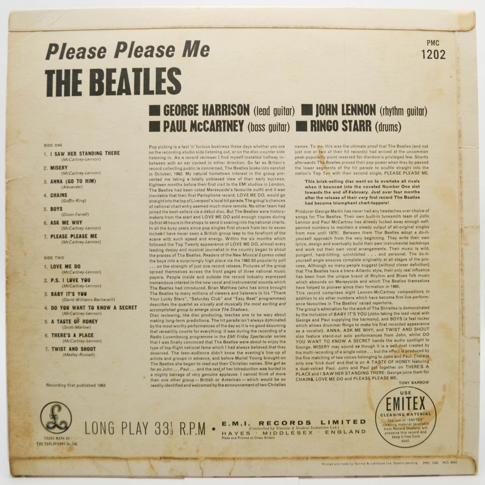 Beatles — Please Please Me (UK), 1963