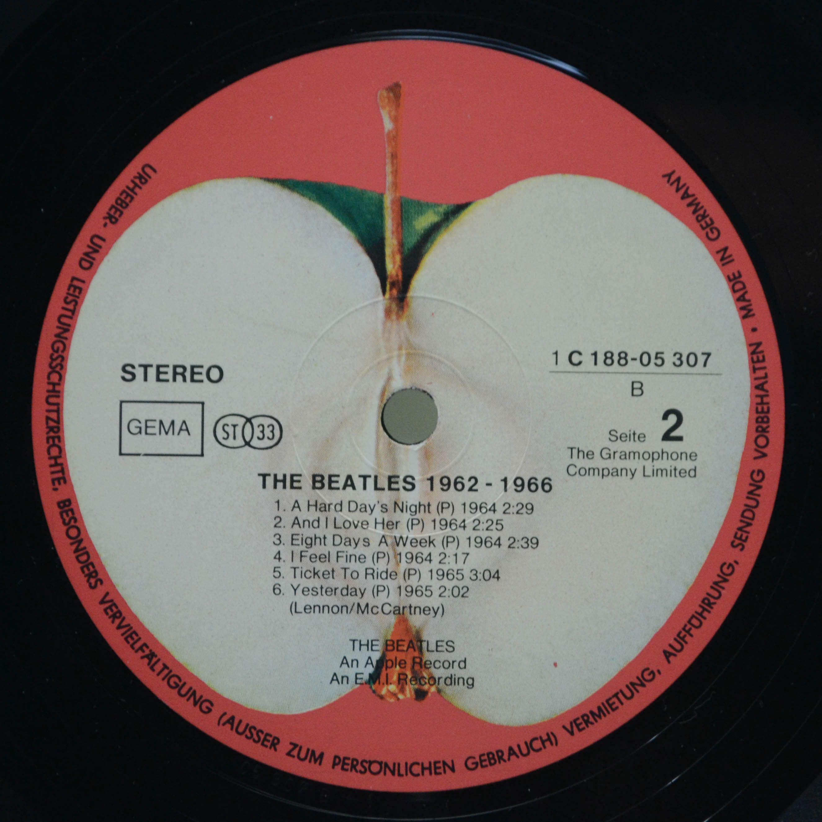 Beatles — 1962-1966 (2LP), 1973