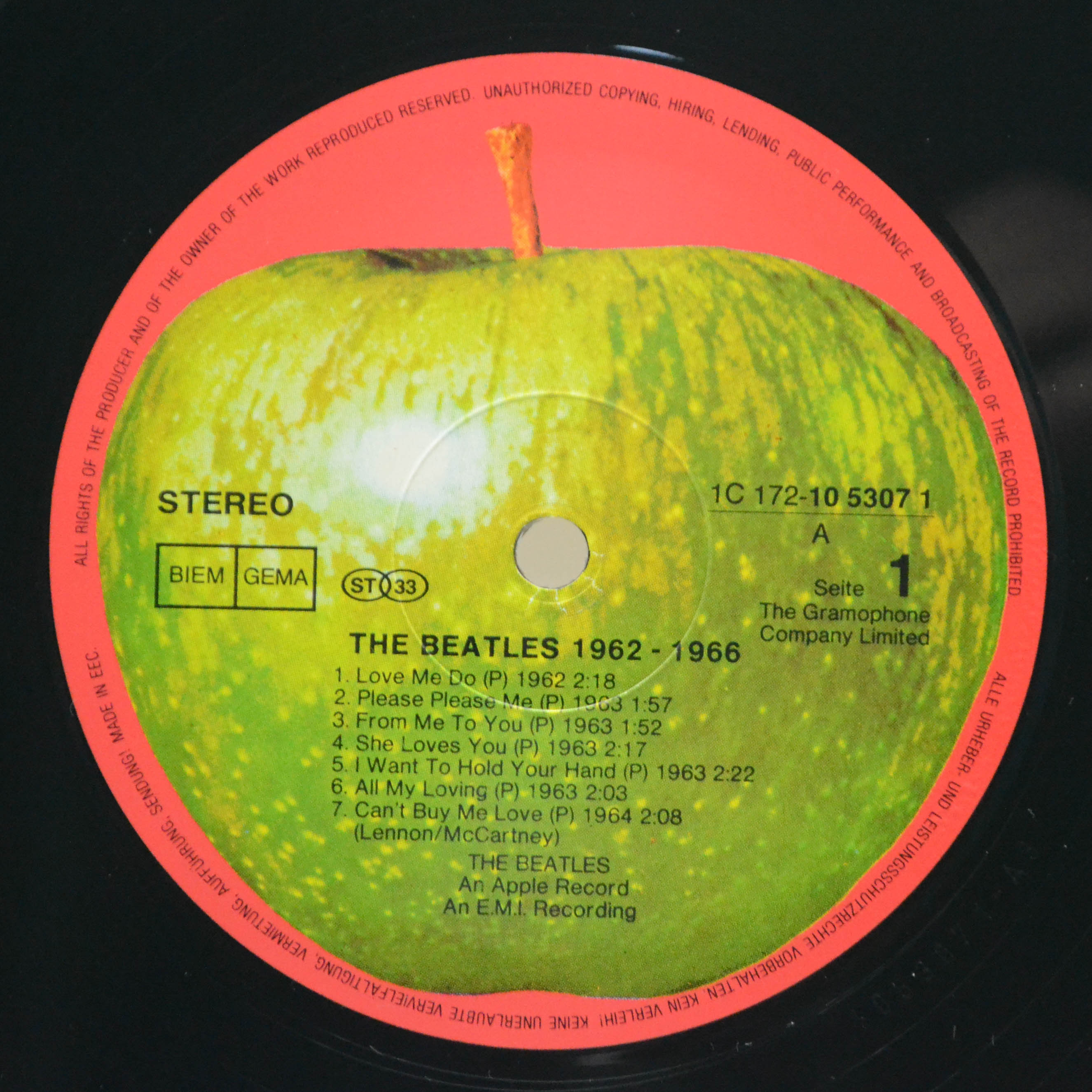 Beatles — 1962 - 1966 (2LP), 1973