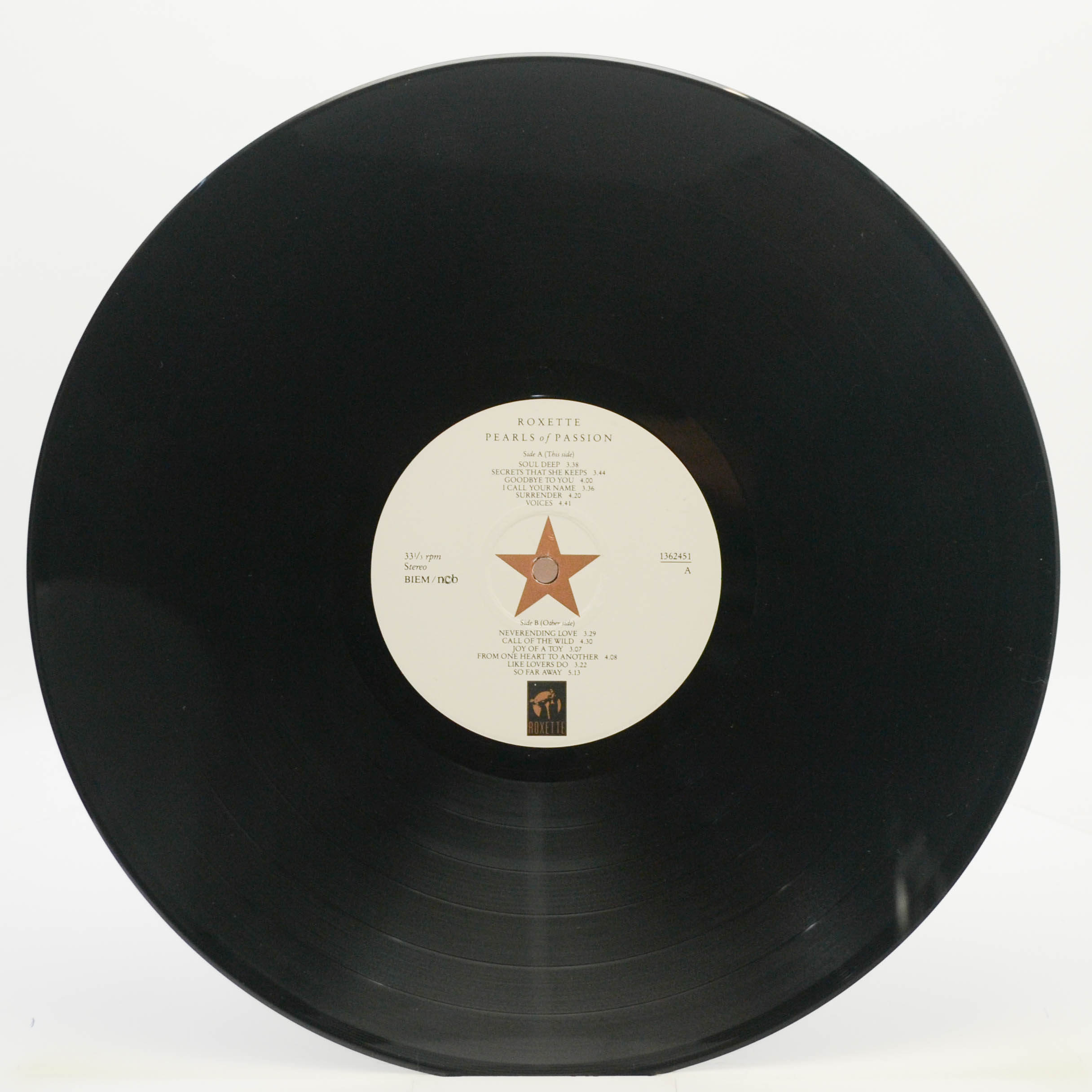 Виниловая пластинка Roxette — Pearls Of Passion (1-st, Sweden), 1986