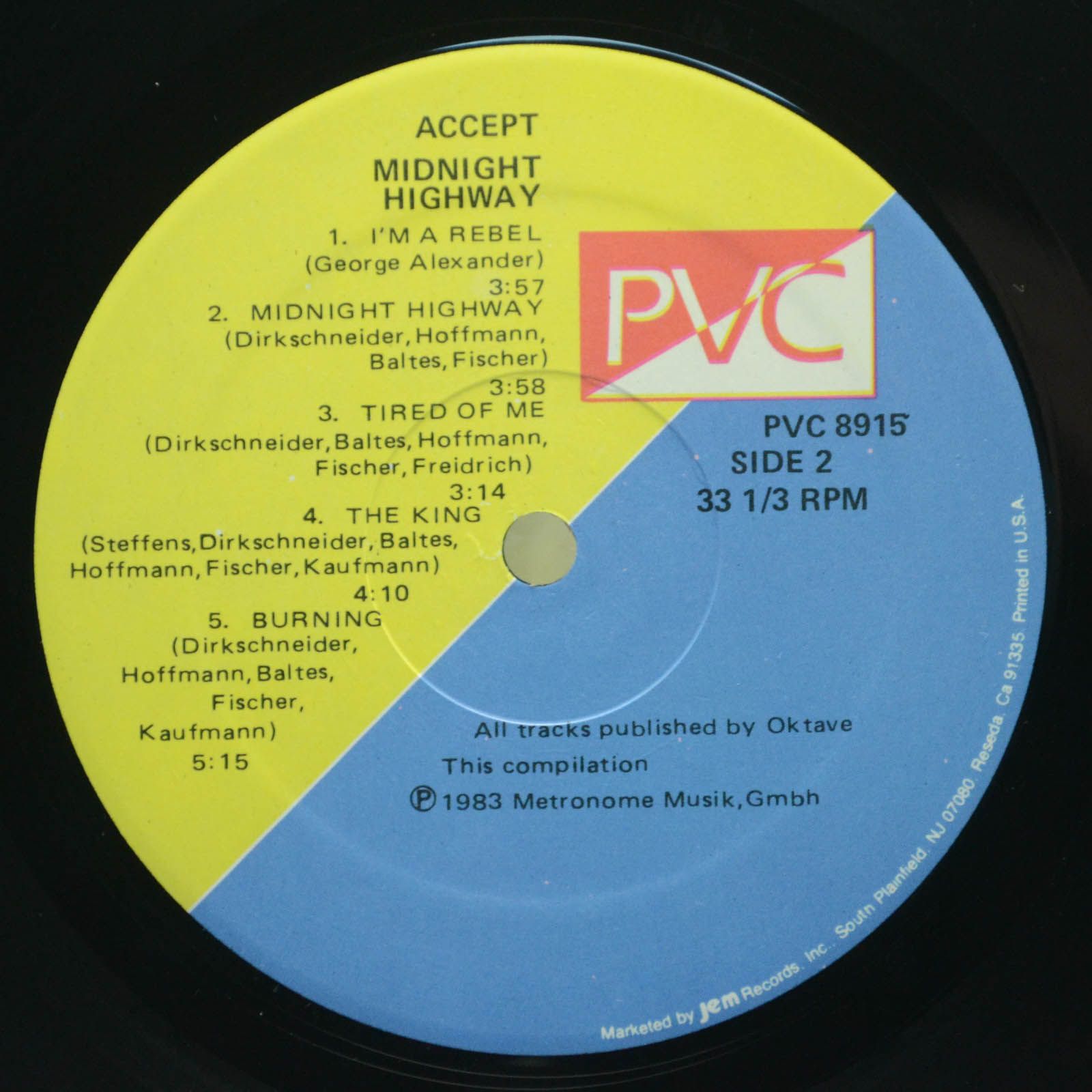 Accept — Midnight Highway, 1983