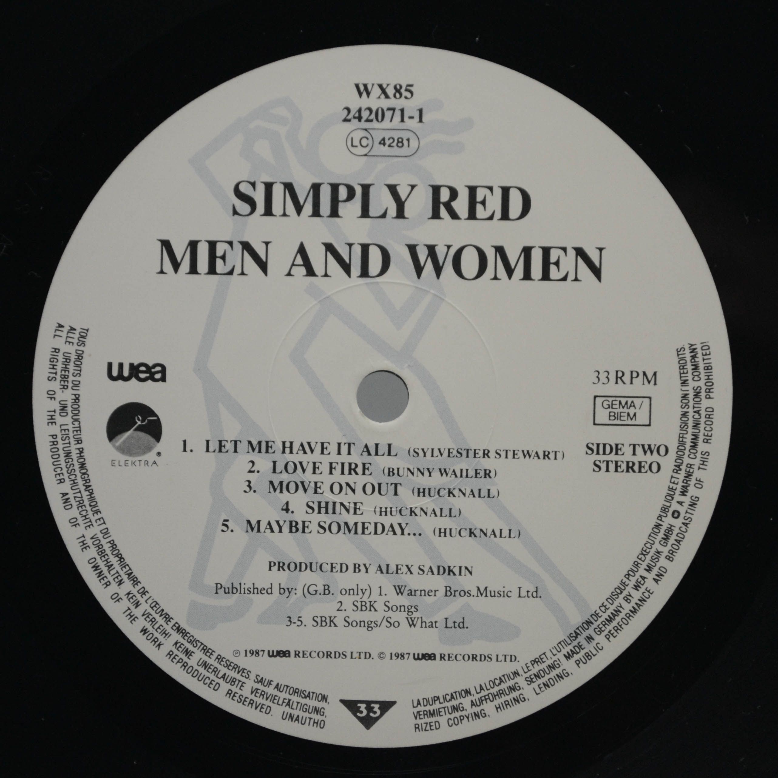 Simply Red — Men And Women, 1987