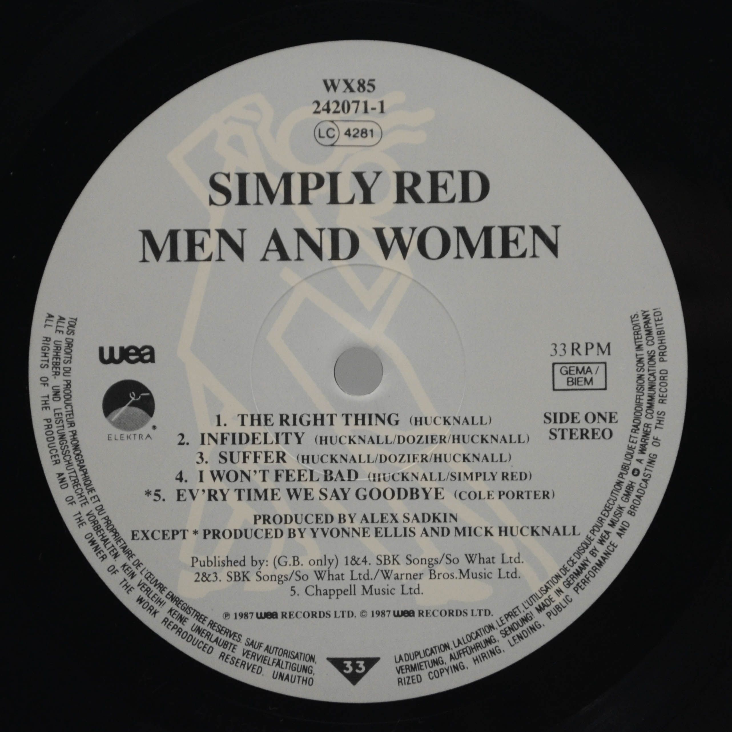 Simply Red — Men And Women, 1987
