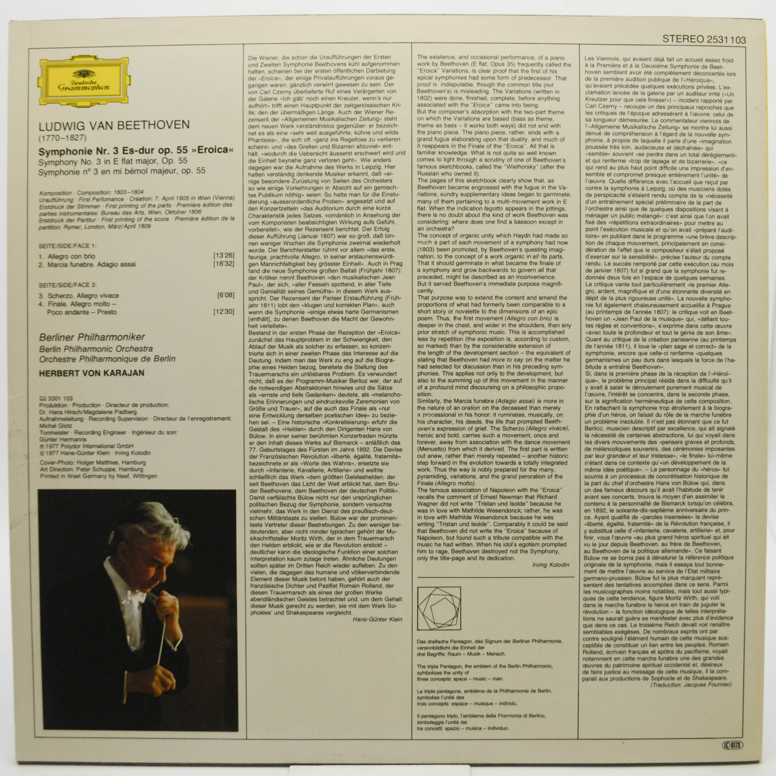 Beethoven*, Berliner Philharmoniker, Herbert von Karajan — Symphonie Nr. 3 'Eroica', 1977