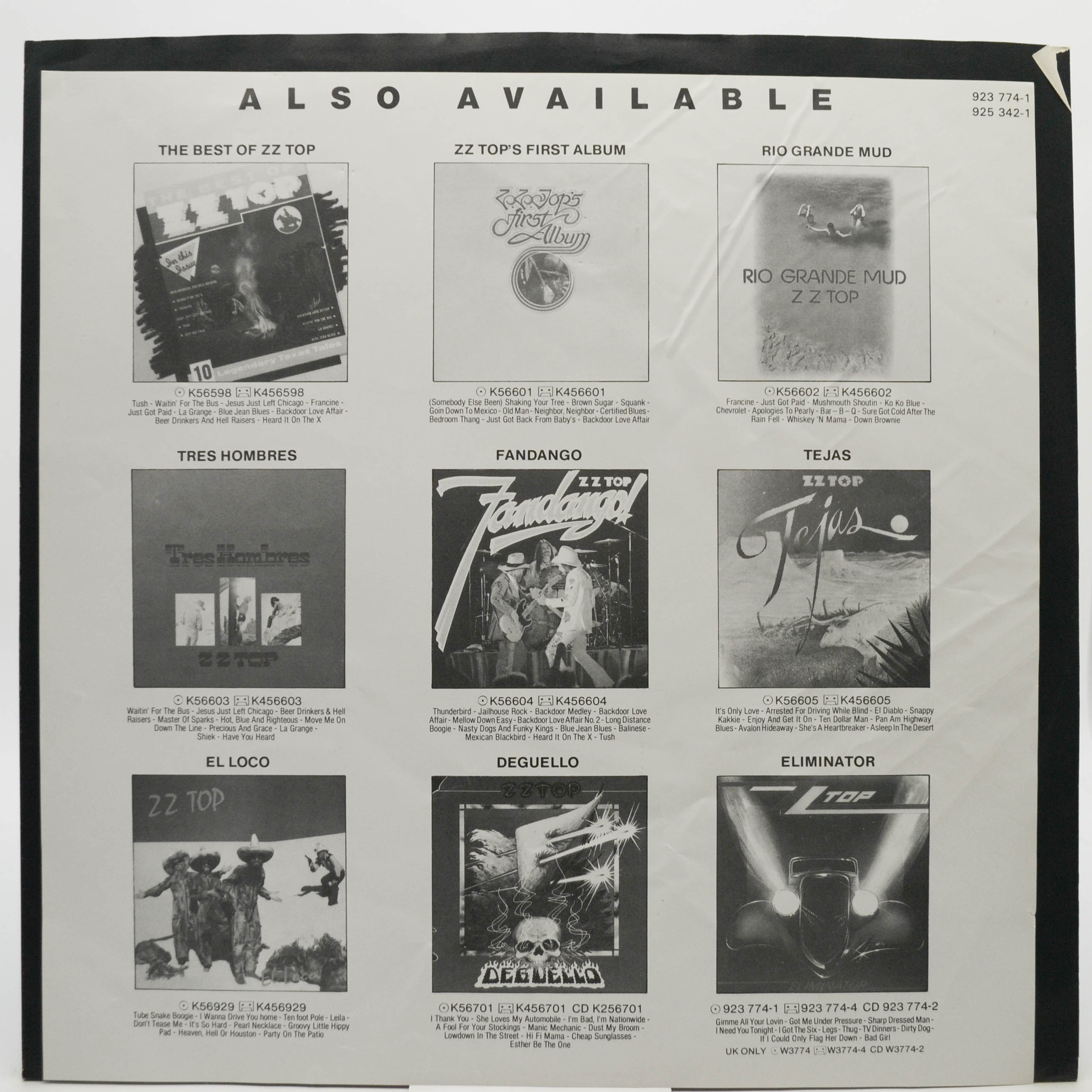 ZZ Top — Afterburner, 1985