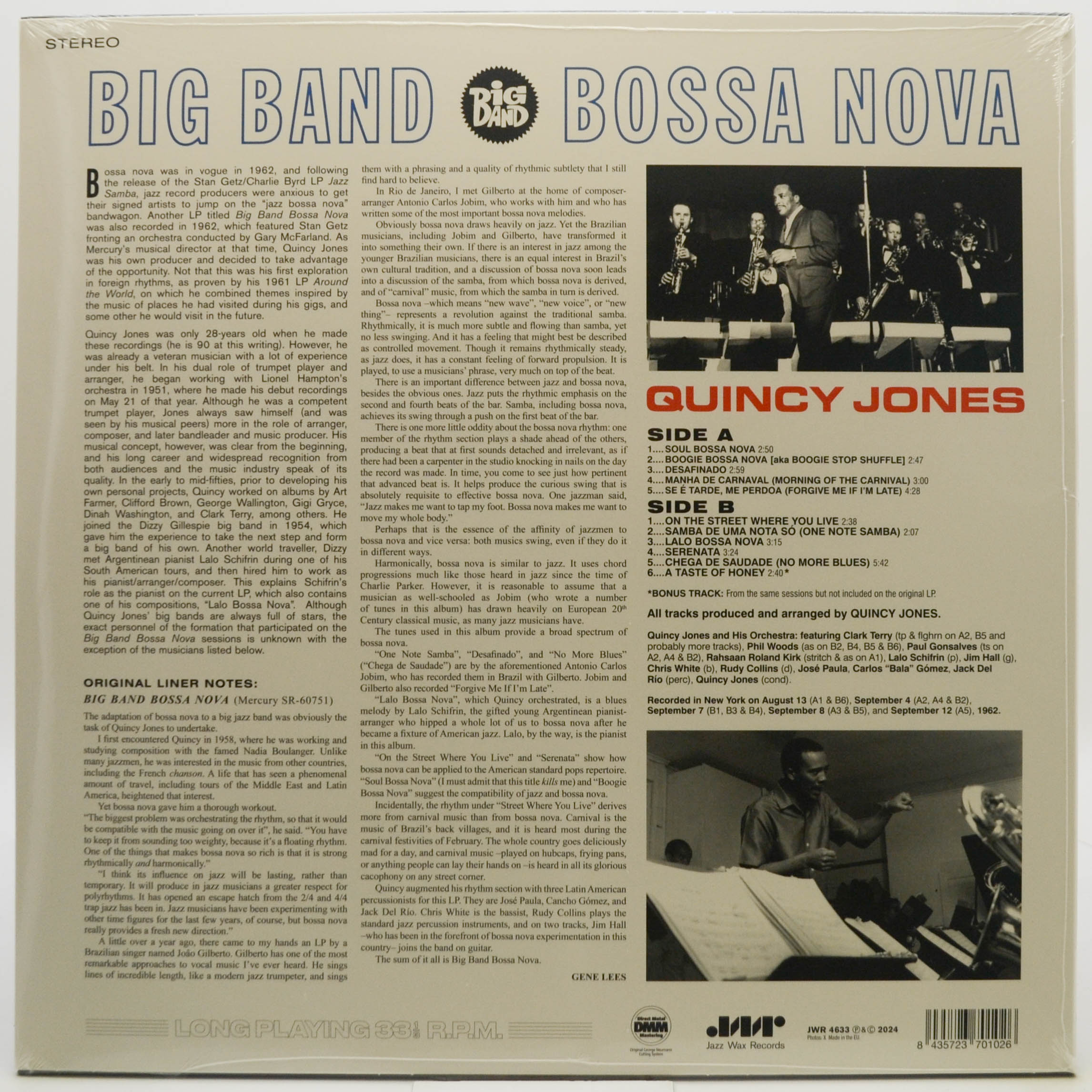 Виниловая пластинка Quincy Jones And His Band — Big Band Bossa Nova, 1962