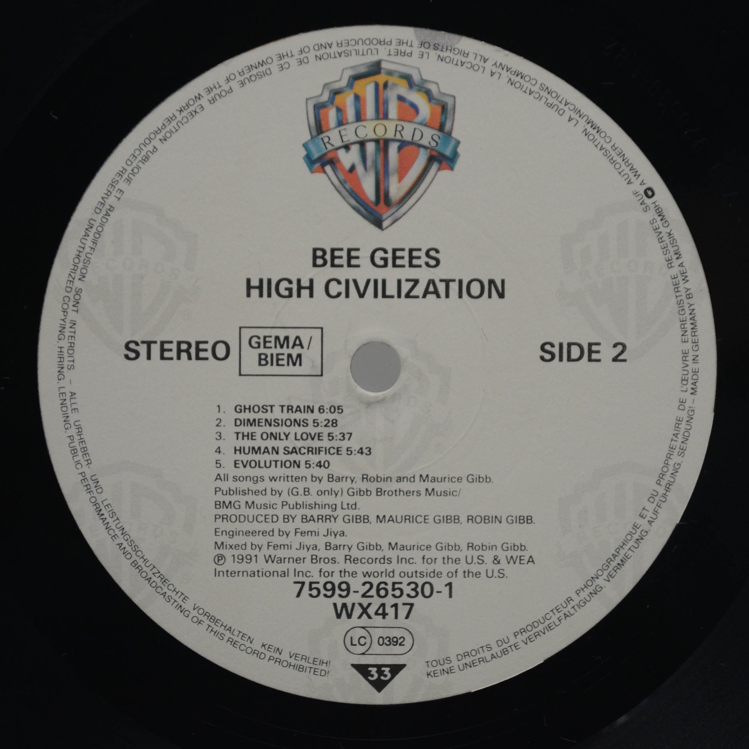 Bee Gees — High Civilization, 1991