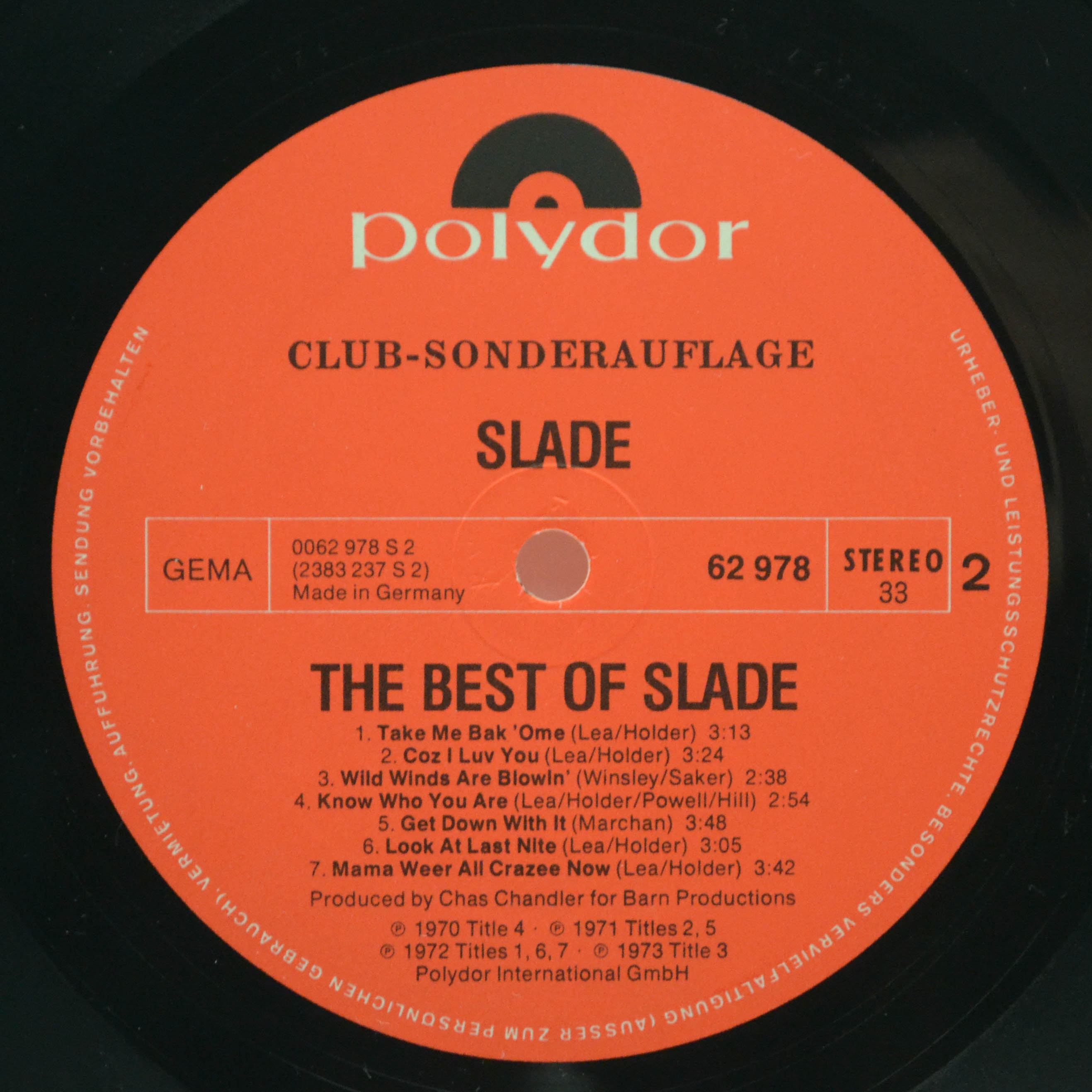 Виниловая пластинка Slade — The Best Of Slade, 1973
