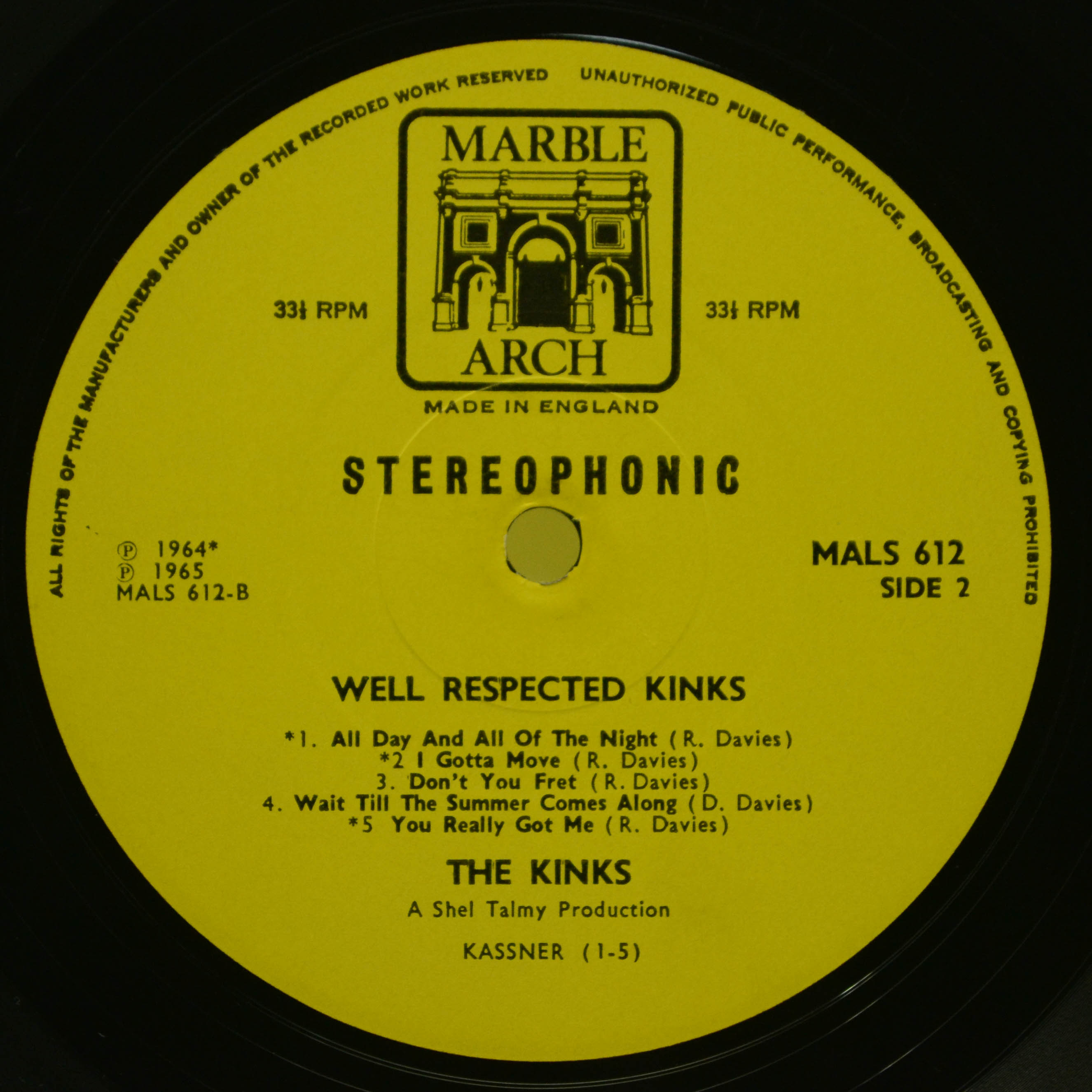 Kinks — Well Respected Kinks (1-st, UK), 1966