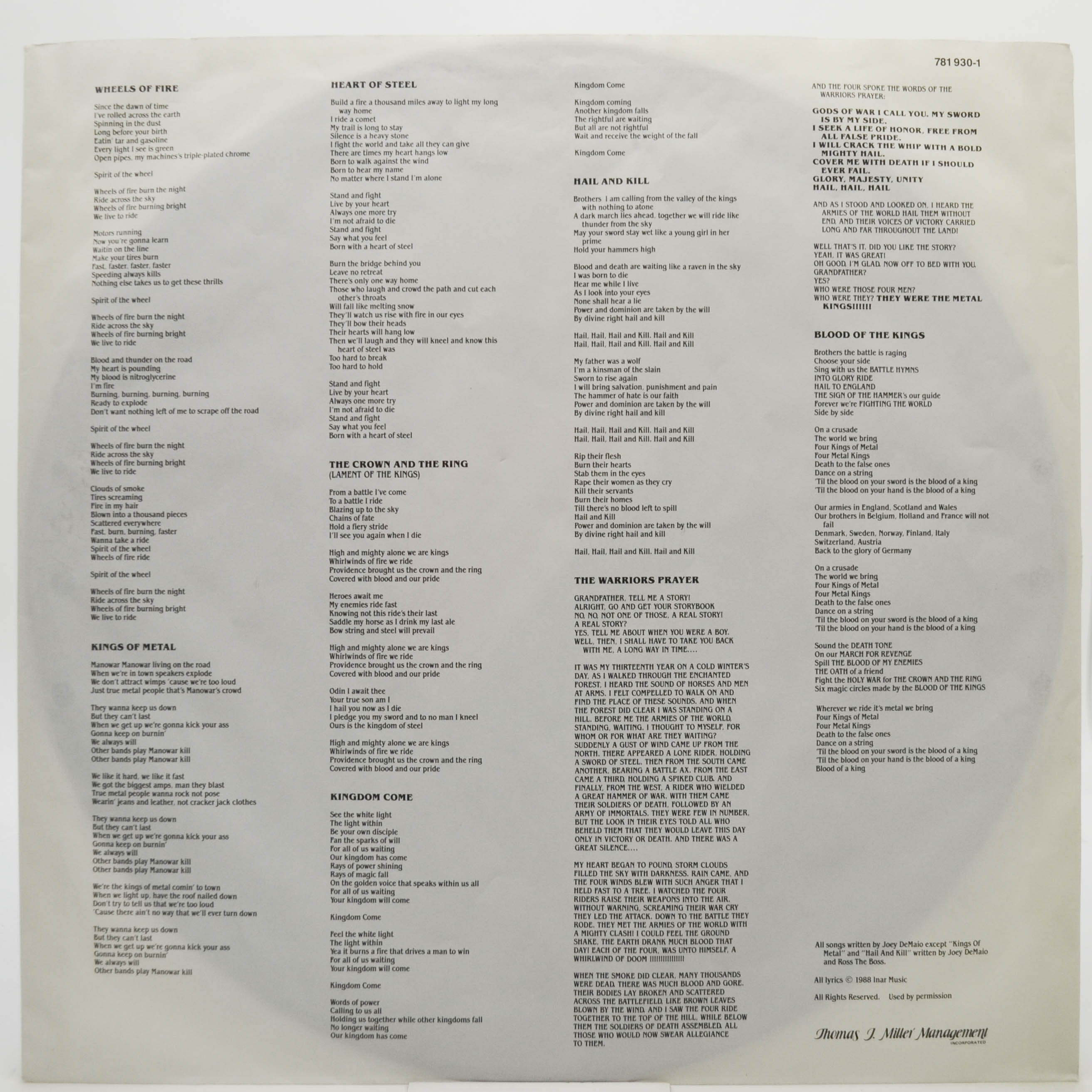 Sandra — Paintings In Yellow, 1990