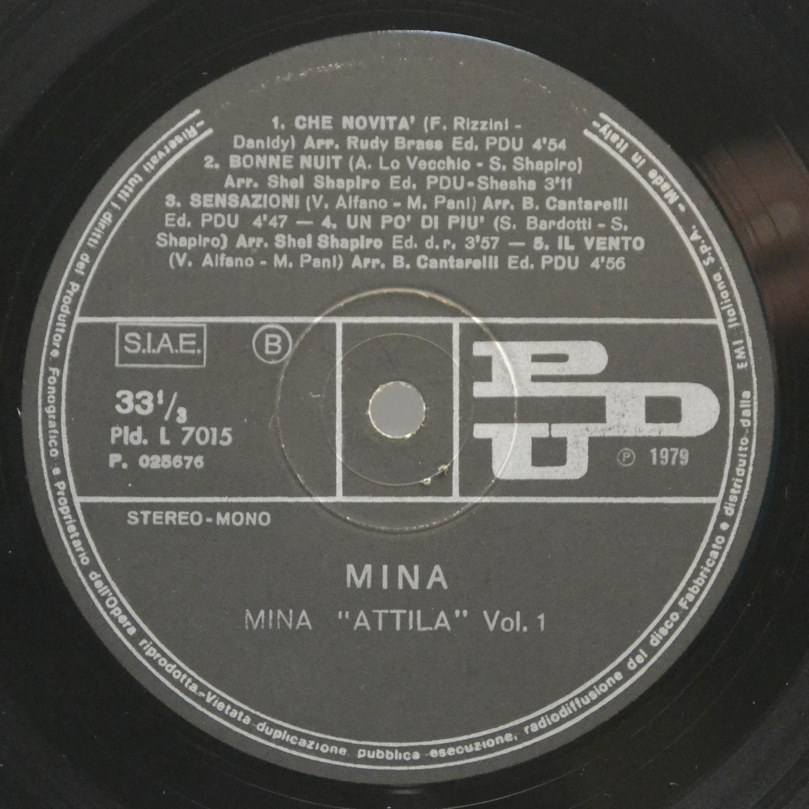 Mina — Attila (2LP, 1-st, Italy, poster), 1979