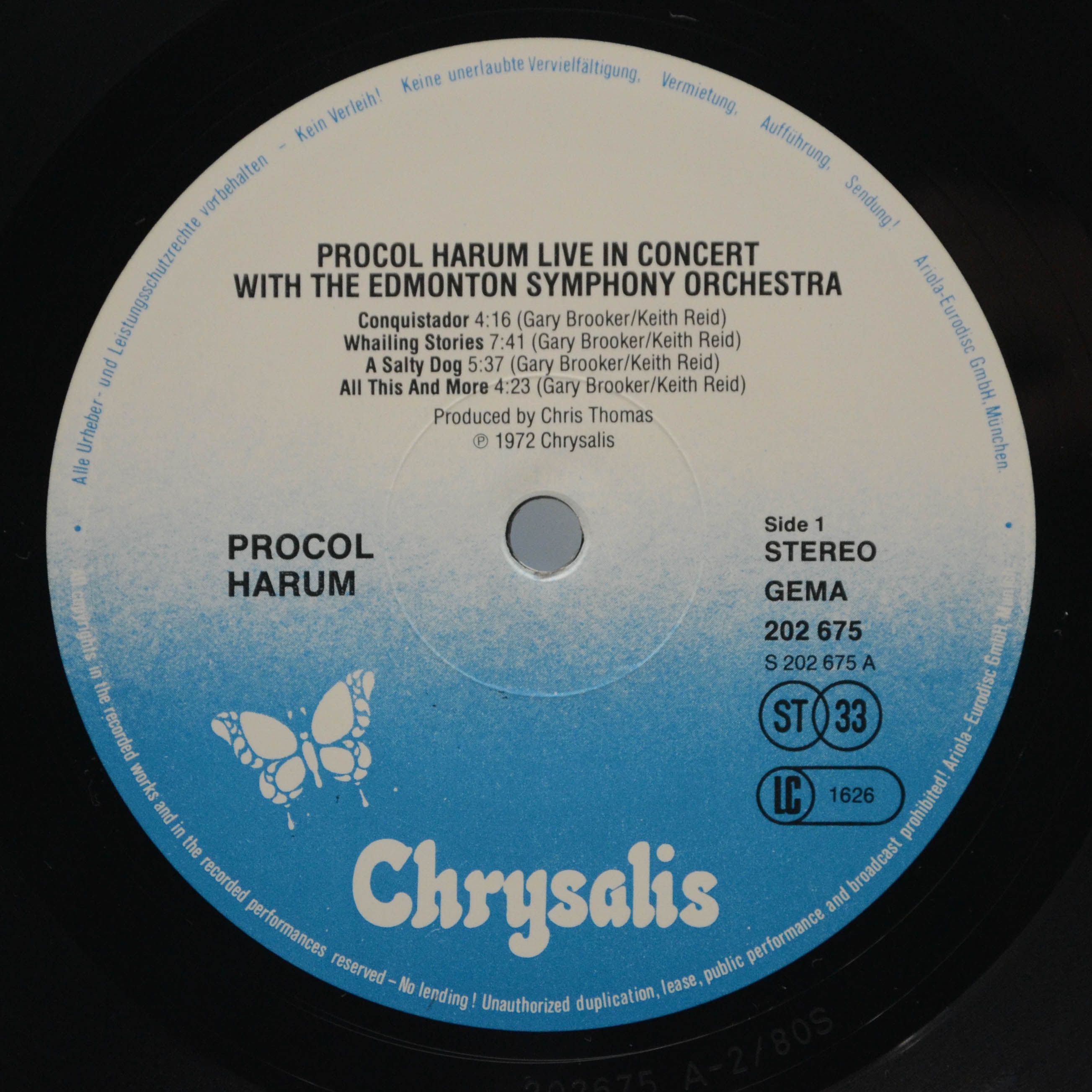 Procol Harum In Concert With The Edmonton Symphony Orchestra — Live, 1972