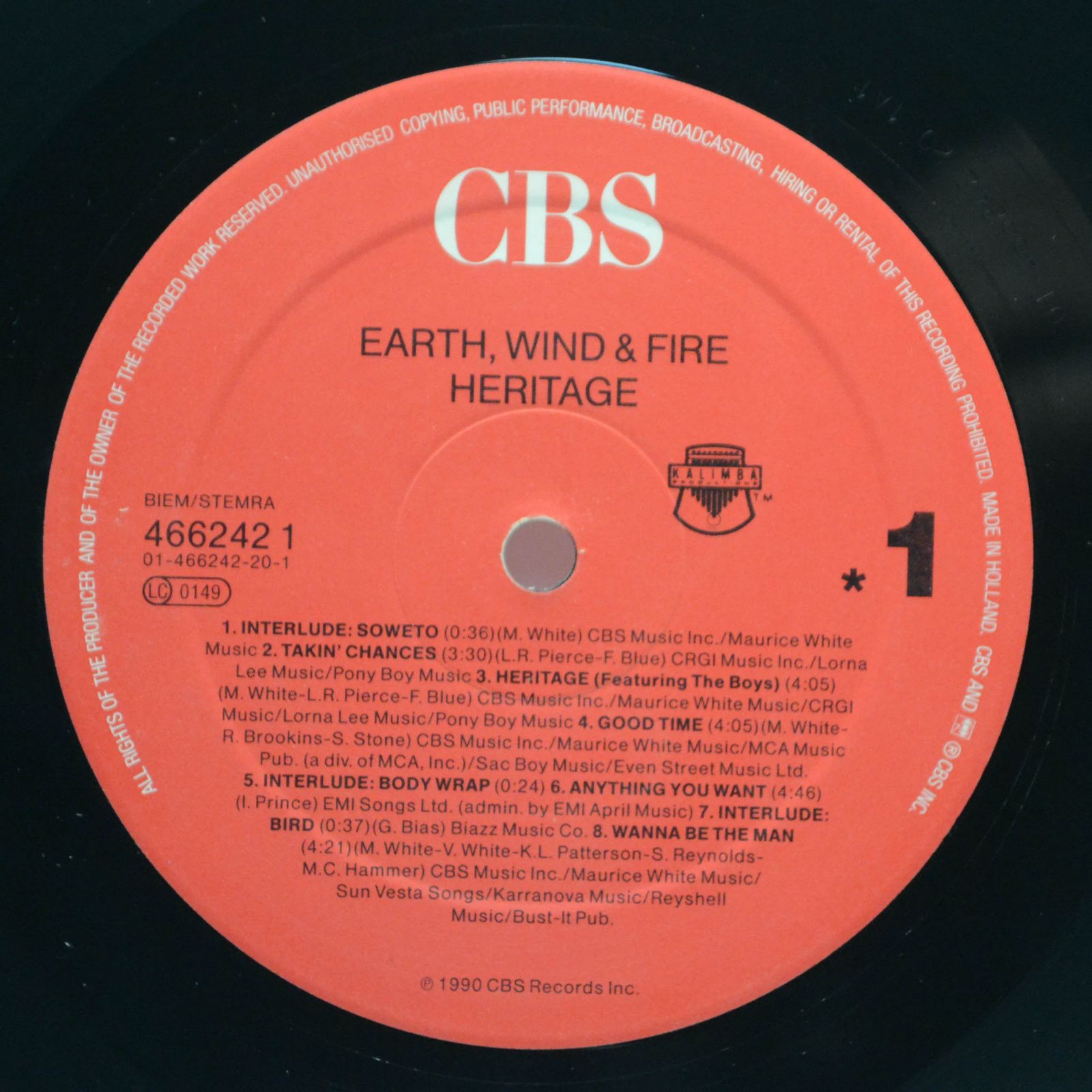 Earth, Wind & Fire — Heritage, 1990