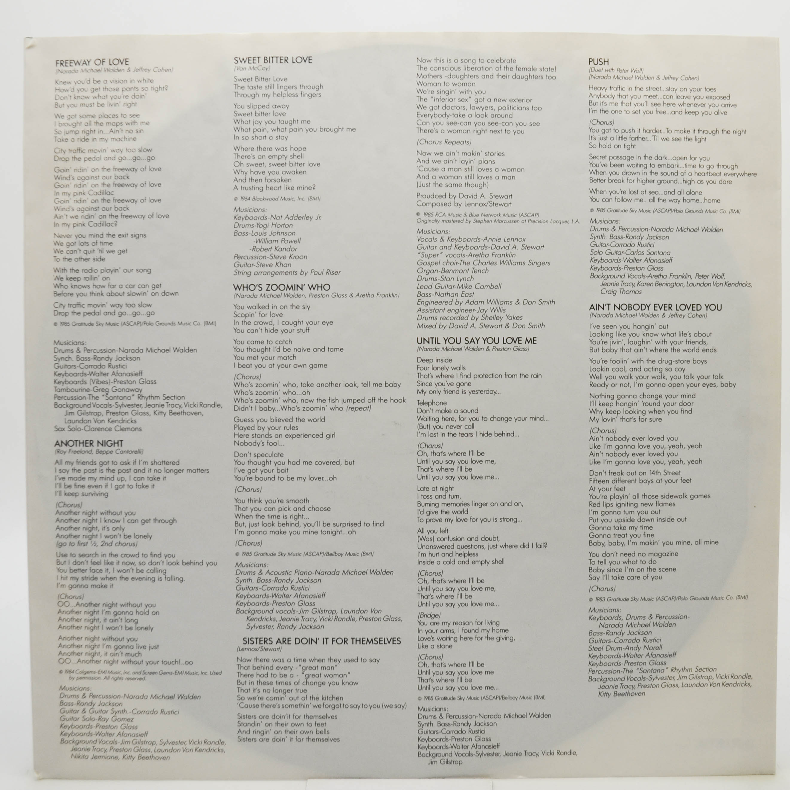 Aretha Franklin — Who's Zoomin' Who?, 1985