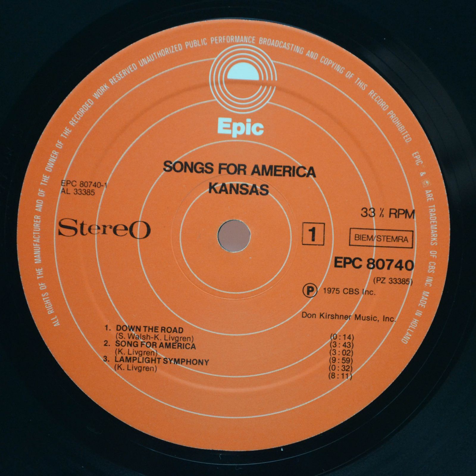 Kansas — Song For America, 1975