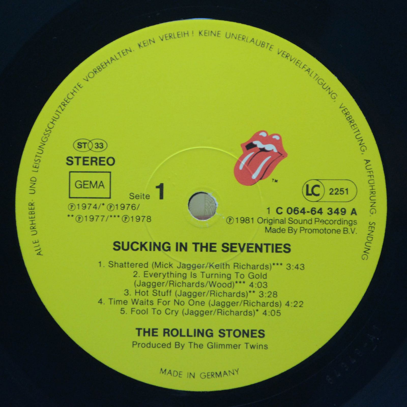 Rolling Stones — Sucking In The Seventies, 1981