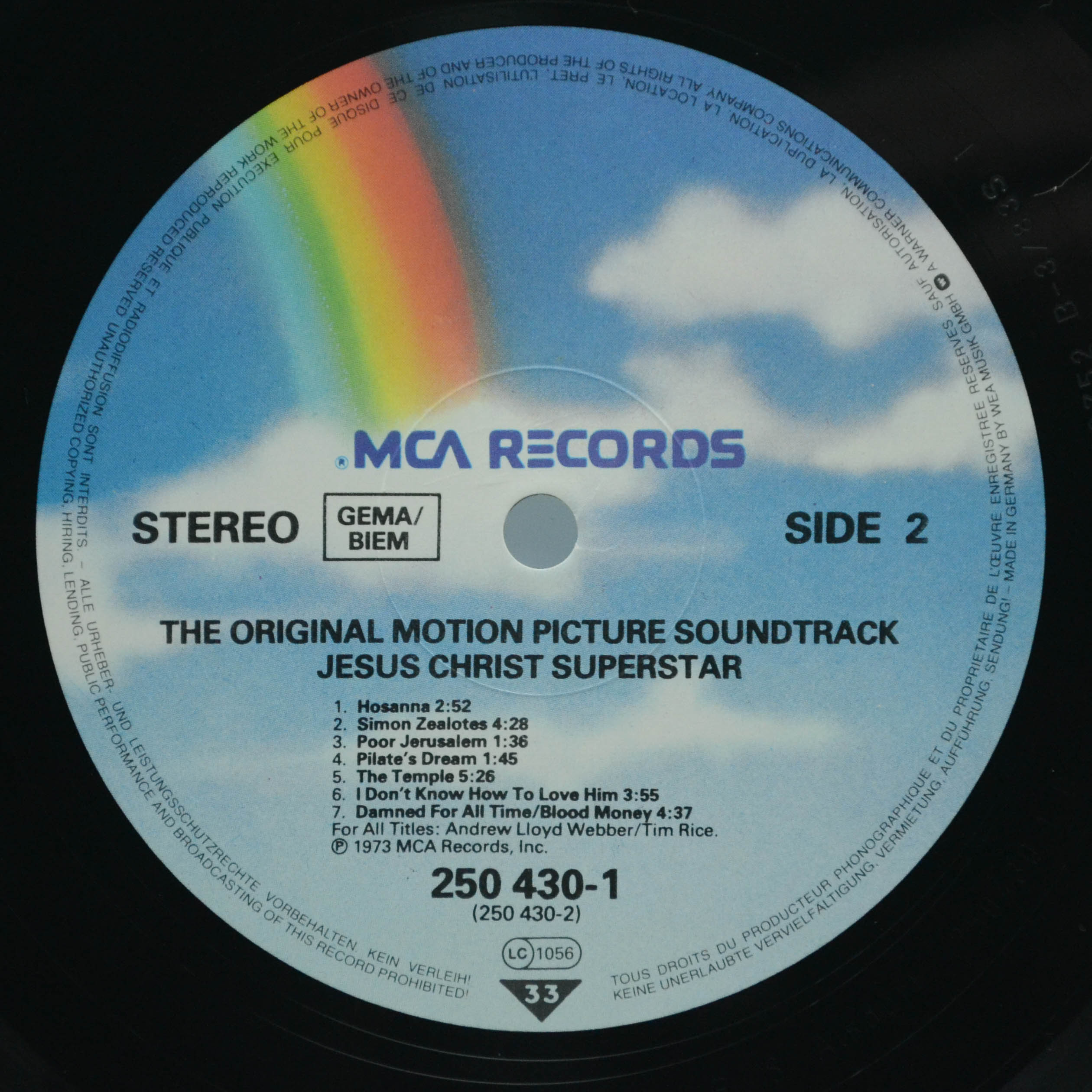 Various — Jesus Christ Superstar (The Original Motion Picture Sound Track Album) (2LP, booklet), 1973