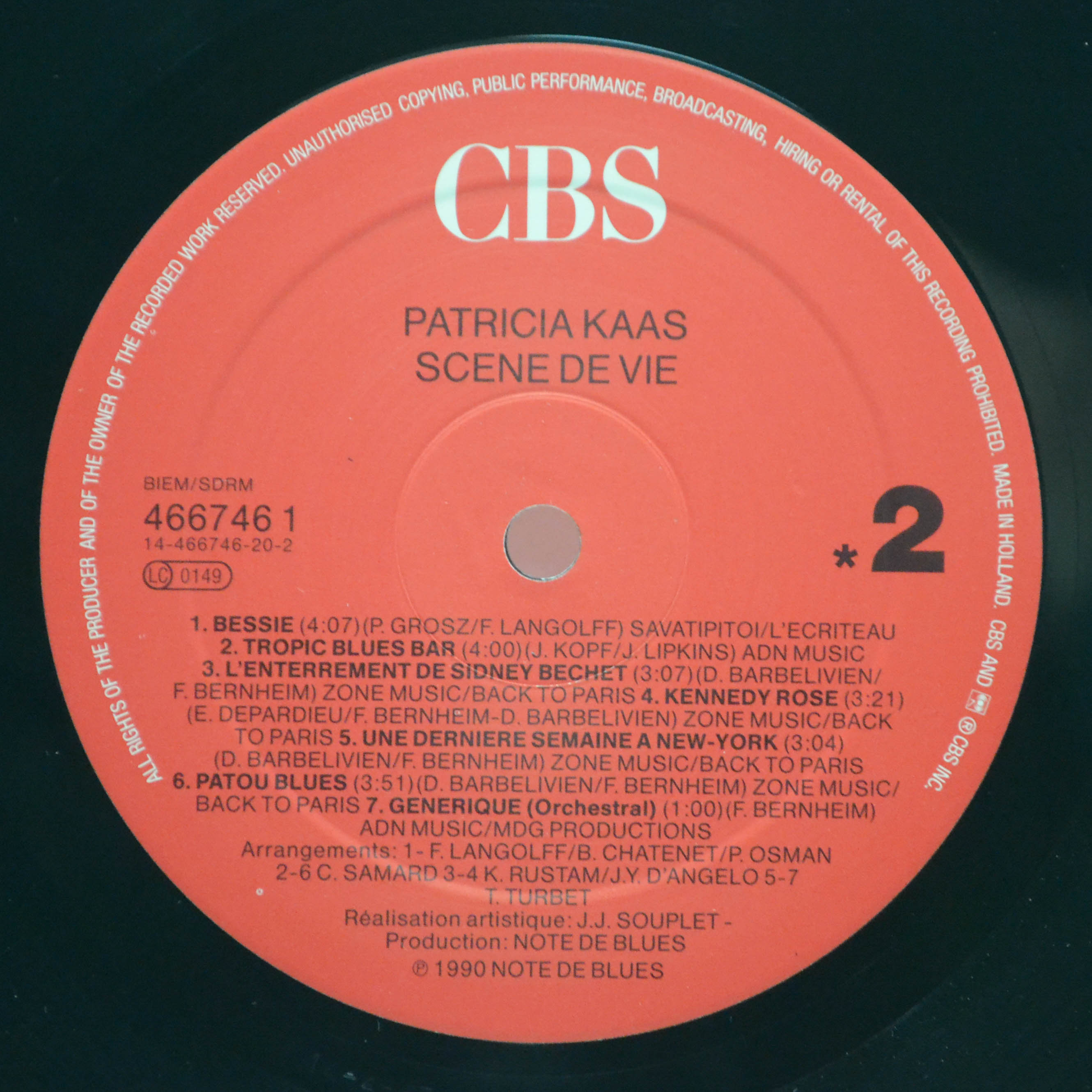 Patricia Kaas — Scène De Vie, 1990