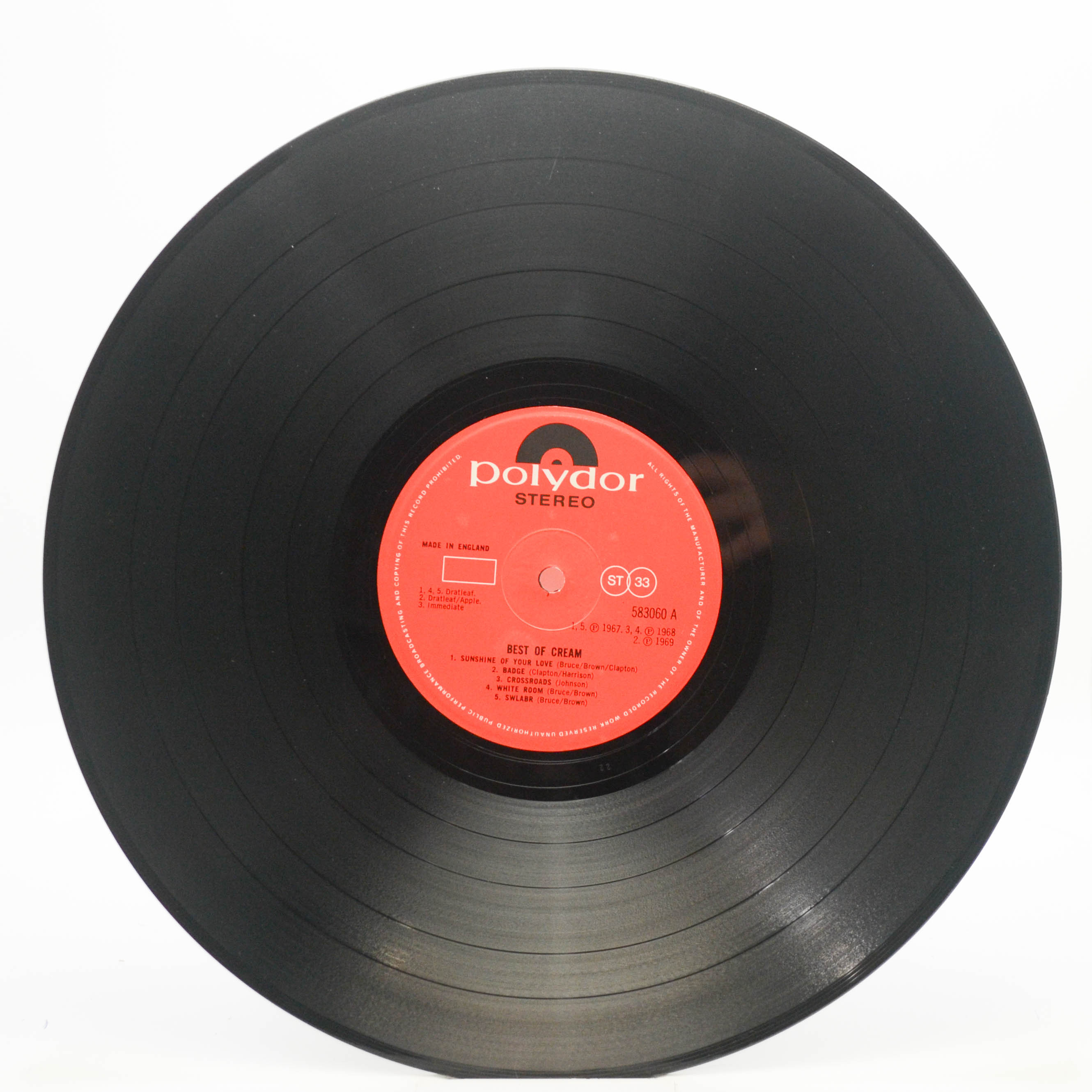 Cream — Best Of Cream (1-st, UK), 1969