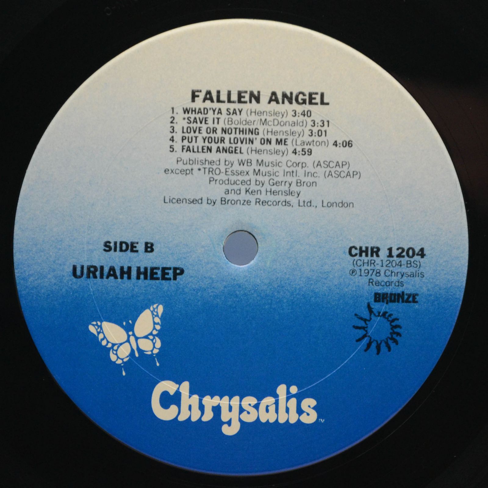 Uriah Heep — Fallen Angel (USA), 1978