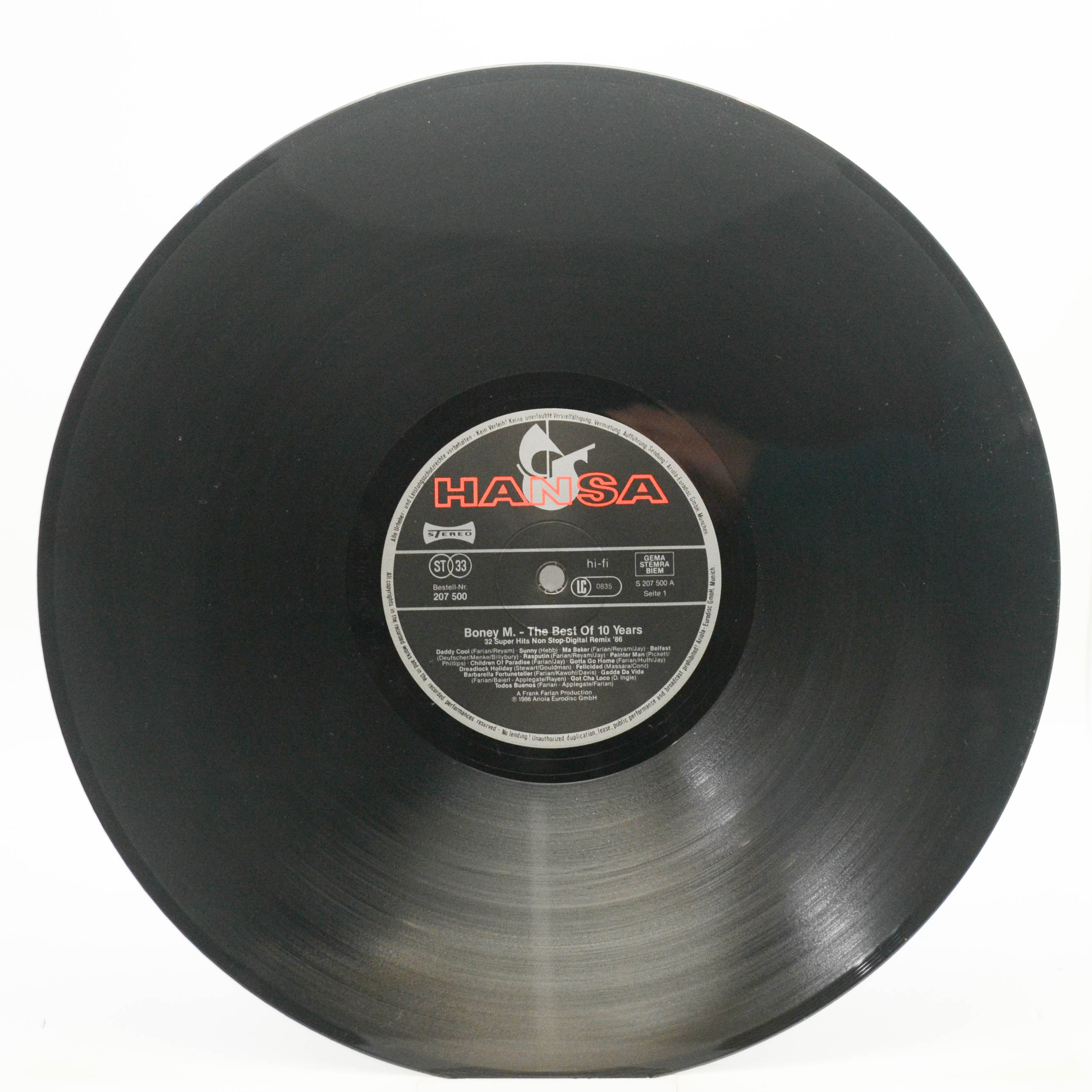 Boney M. — The Best Of 10 Years, 1986