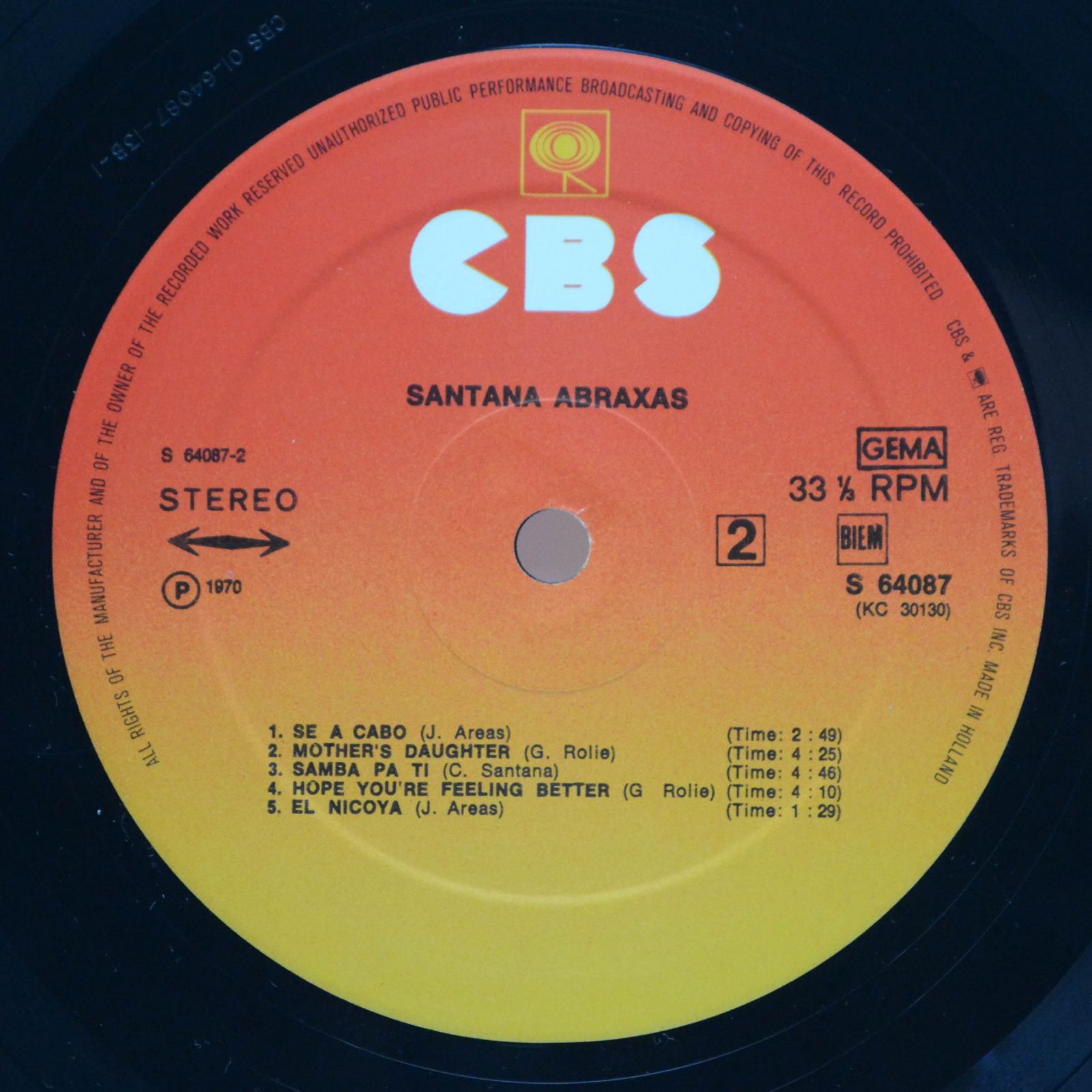 Santana — Abraxas, 1970