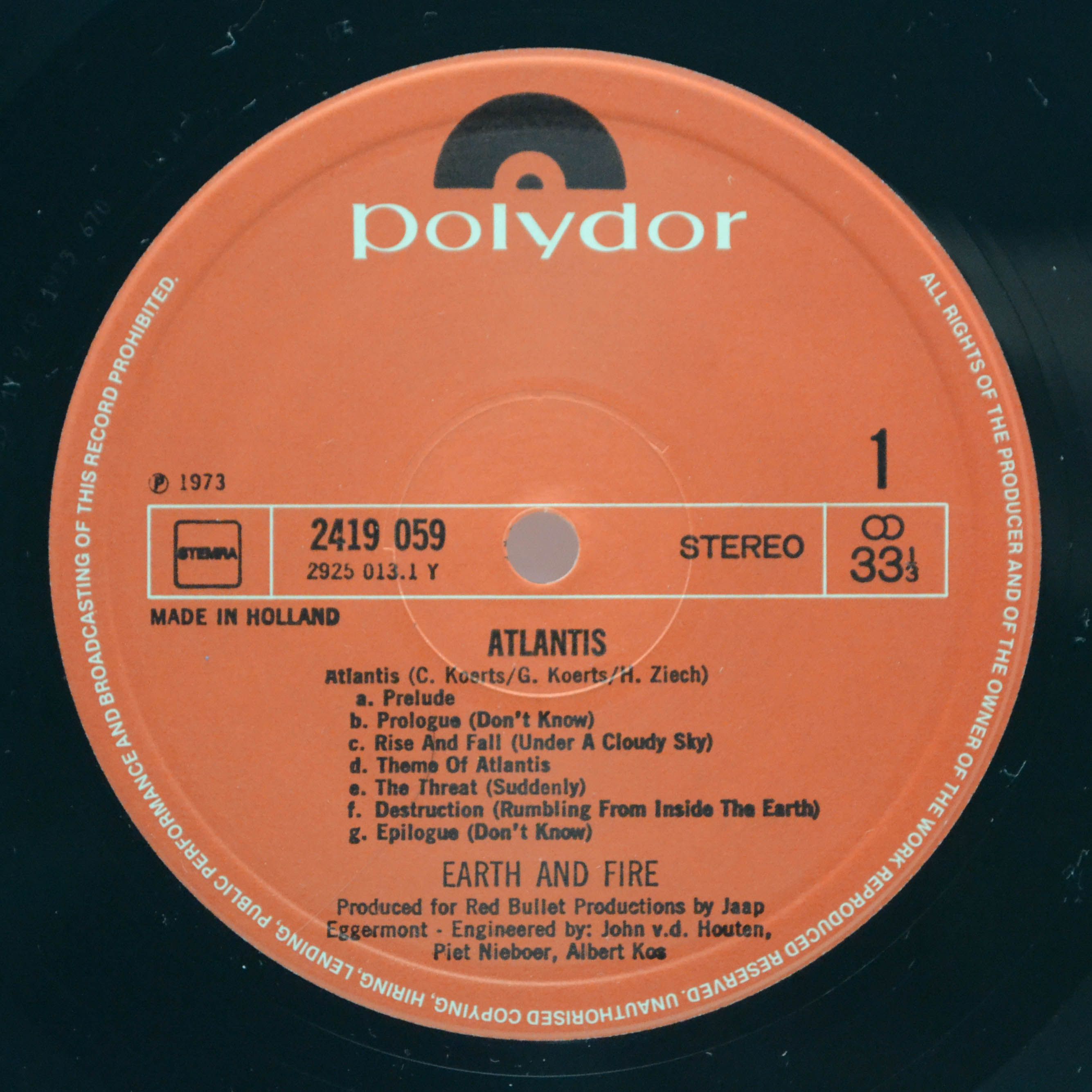 Earth And Fire — Atlantis (Holland), 1973