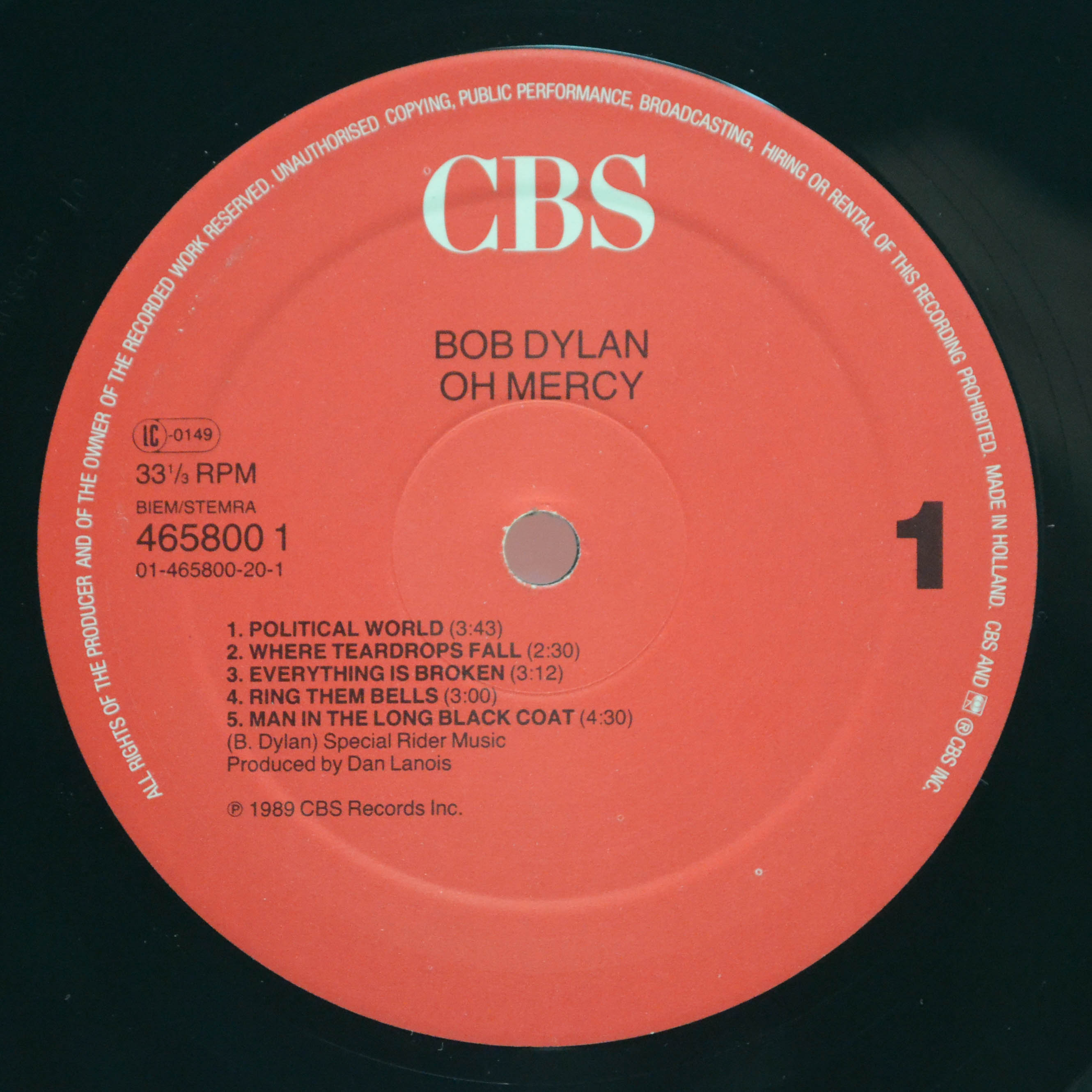 Bob Dylan — Oh Mercy, 1989