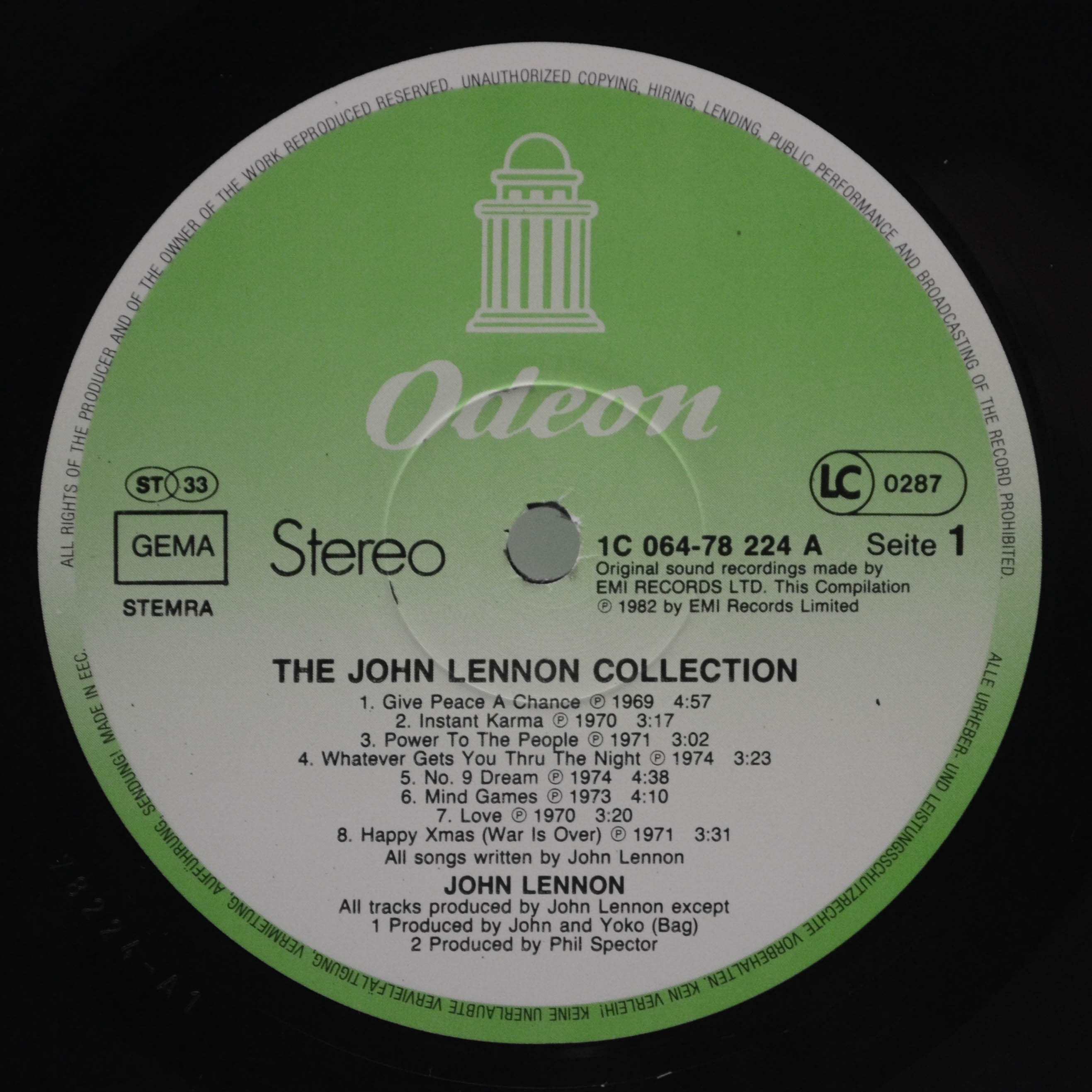 John Lennon — The John Lennon Collection, 1982