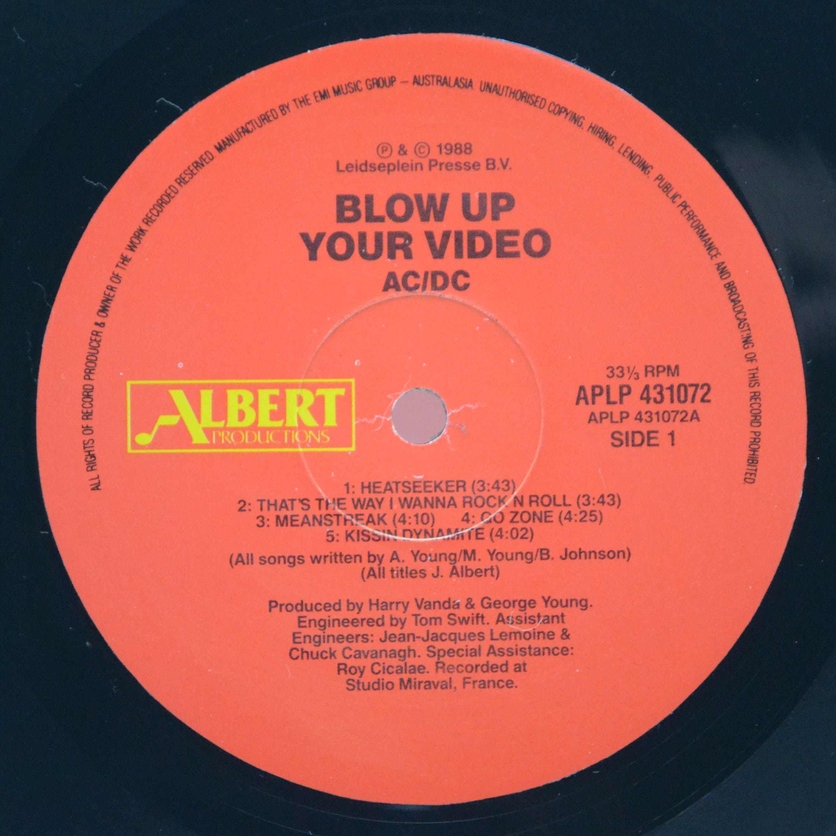AC/DC — Blow Up Your Video (1-st, Australia), 1988