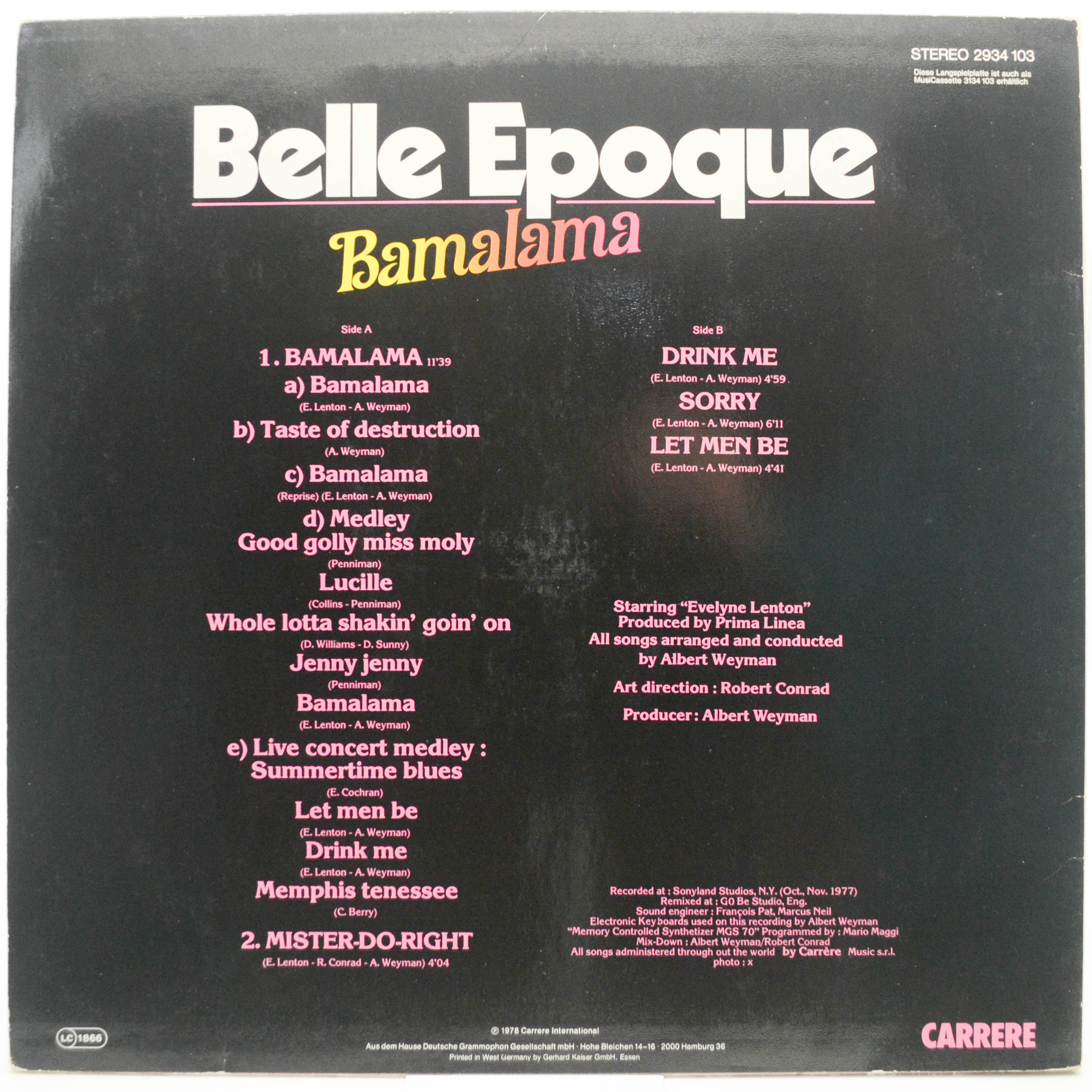 Belle Epoque — Bamalama, 1978