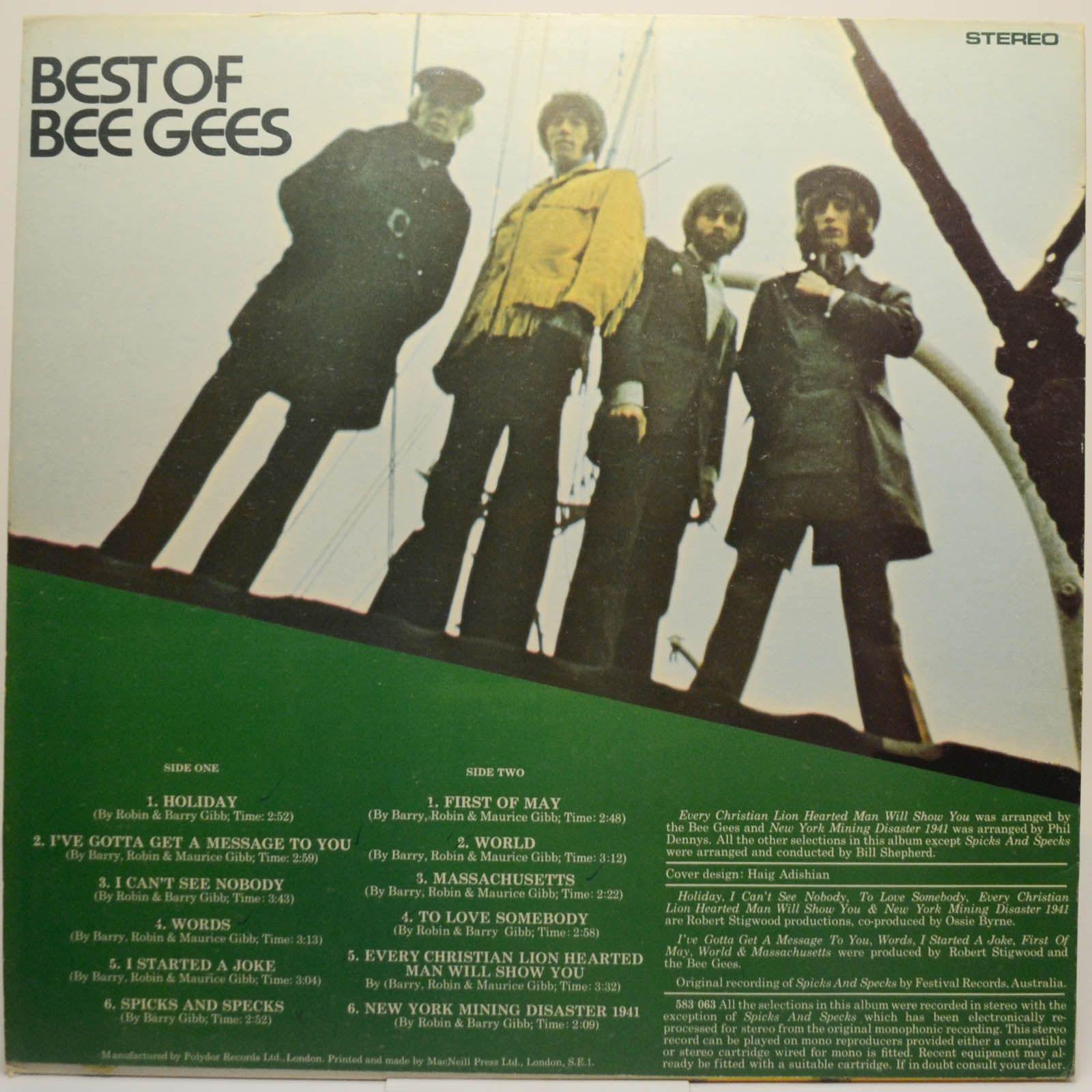 Bee Gees — Best Of Bee Gees (1-st, UK), 1969