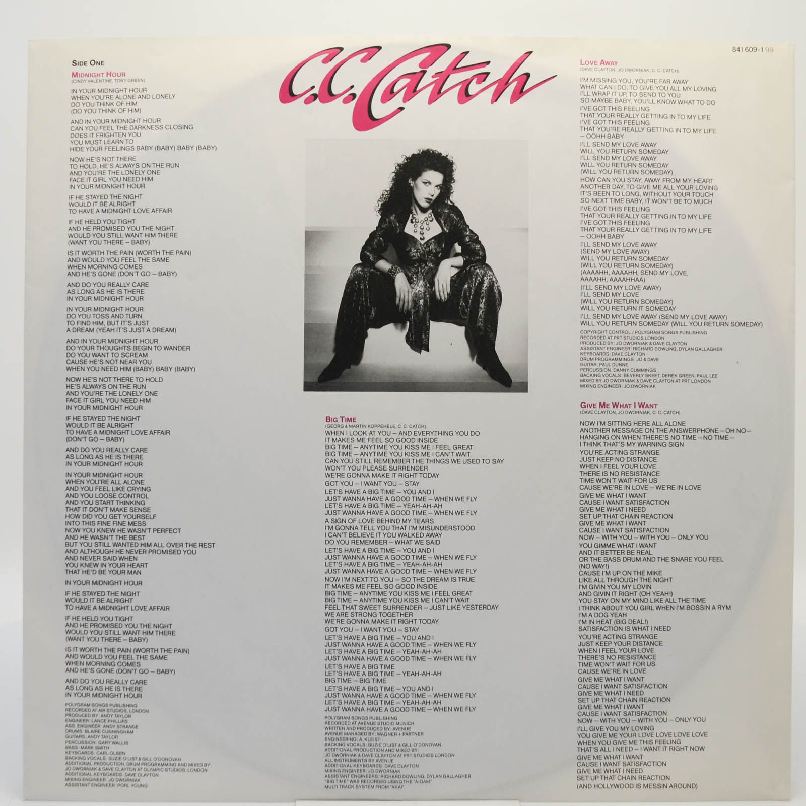 C.C. Catch — Hear What I Say, 1989